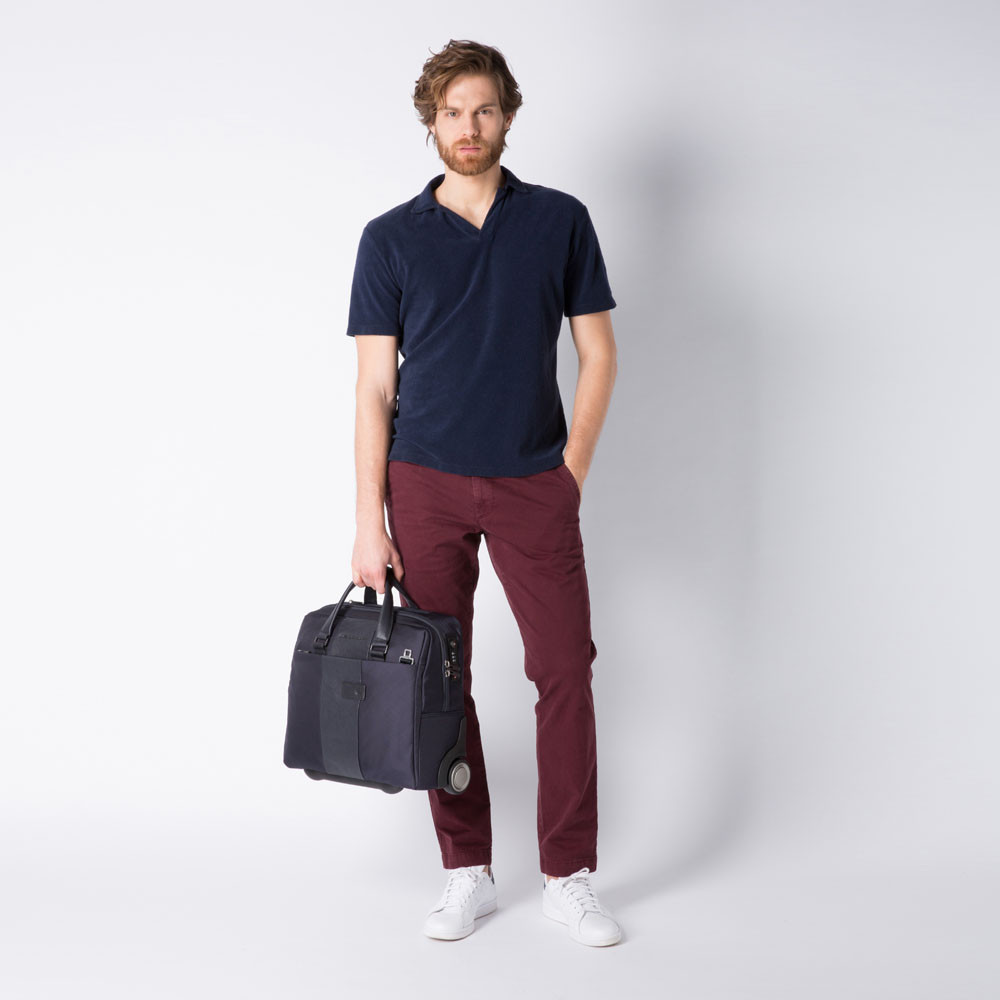 Piquadro Brief Brief Aktentasche auf Rollen 2w mit 15,6" Laptopfach und CONNEQU-Tasche Graphite Piquadro Brief Brief Aktentasche auf Rollen 2w mit 15,6" Laptopfach und CONNEQU-Tasche Graphite