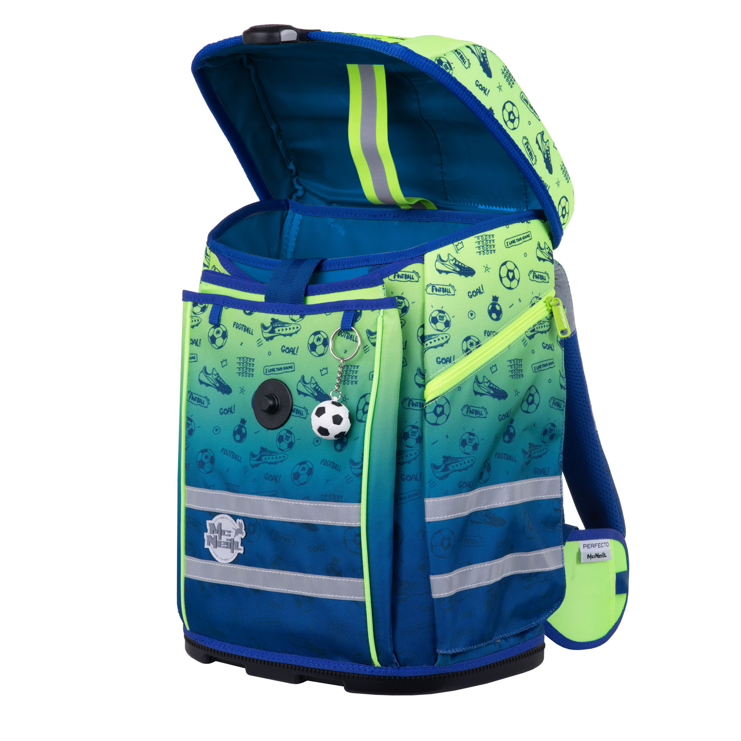 McNeill Perfecto Kollektion 2025 -Schulranzen-Set 5tlg., FOOTBALL 2T