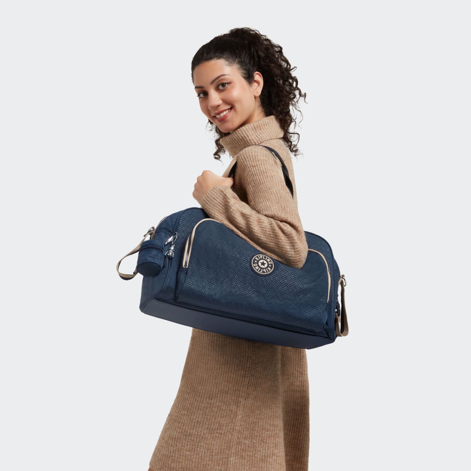 Kipling CAMAMA Babytasche mit Wickelmatte Endless Bleu Emboss