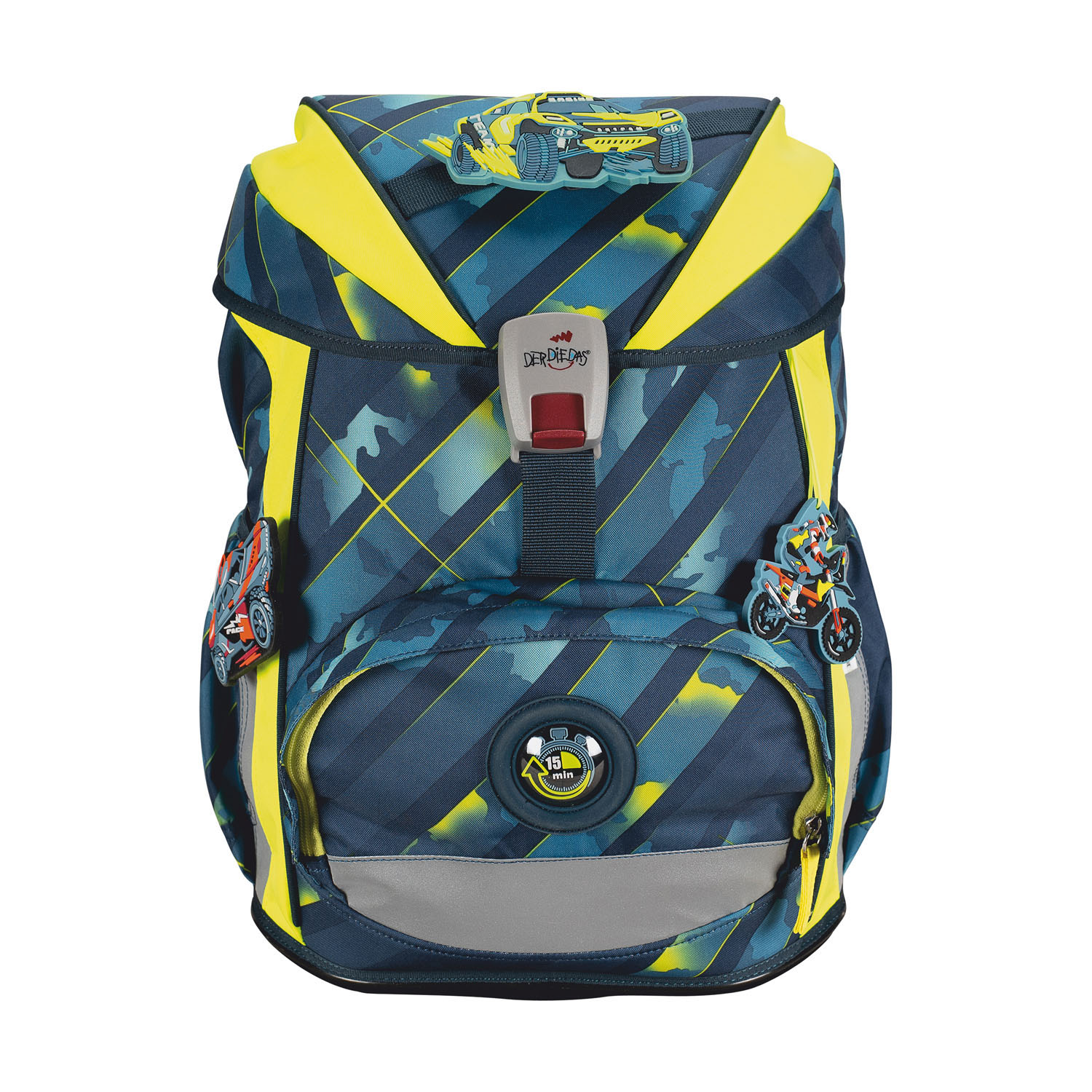 DerDieDas ErgoFlex Schulrucksack-Set 5-teilig mit Sportbeutel Speed Challenge