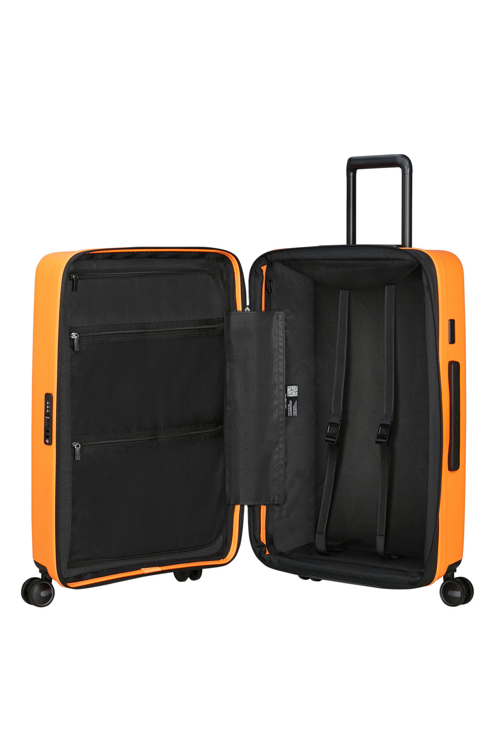 Samsonite Restackd Trolley mit 4 Rollen erweiterbar 68cm + GRATIS HOTELGUTSCHEIN Papaya