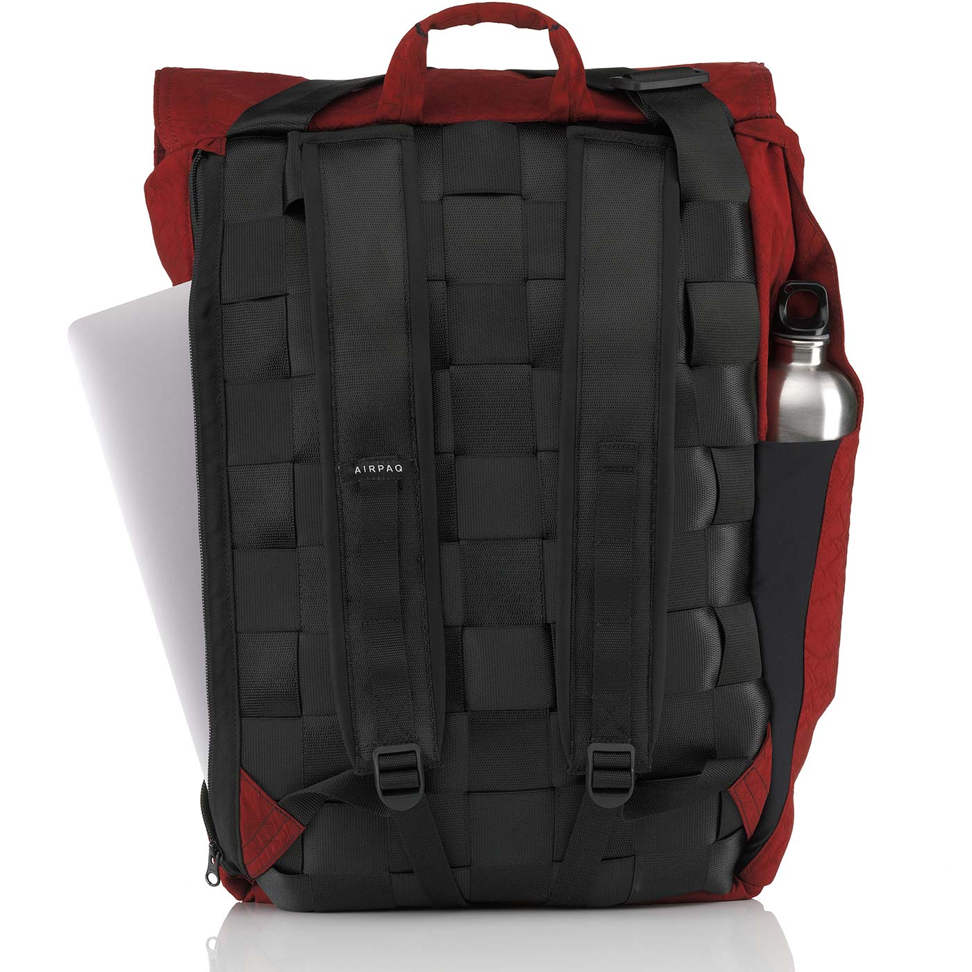 Airpaq BIQ Rolltop-Rucksack XL mit Laptopfach Rot Airpaq BIQ Rolltop-Rucksack XL mit Laptopfach Rot