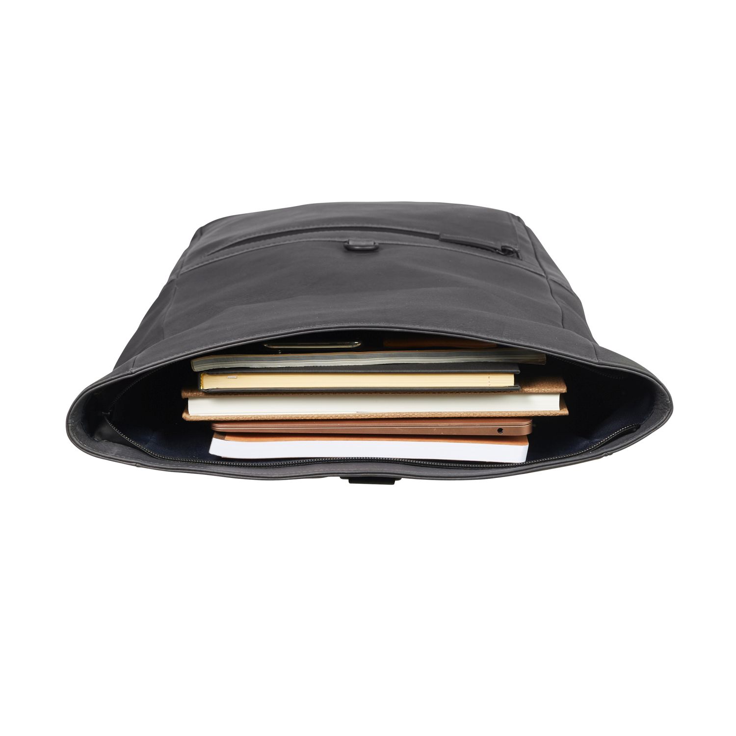 Leonhard Heyden Den Haag Leder-Rucksack Rolltop Grau Leonhard Heyden Den Haag Leder-Rucksack Rolltop Grau