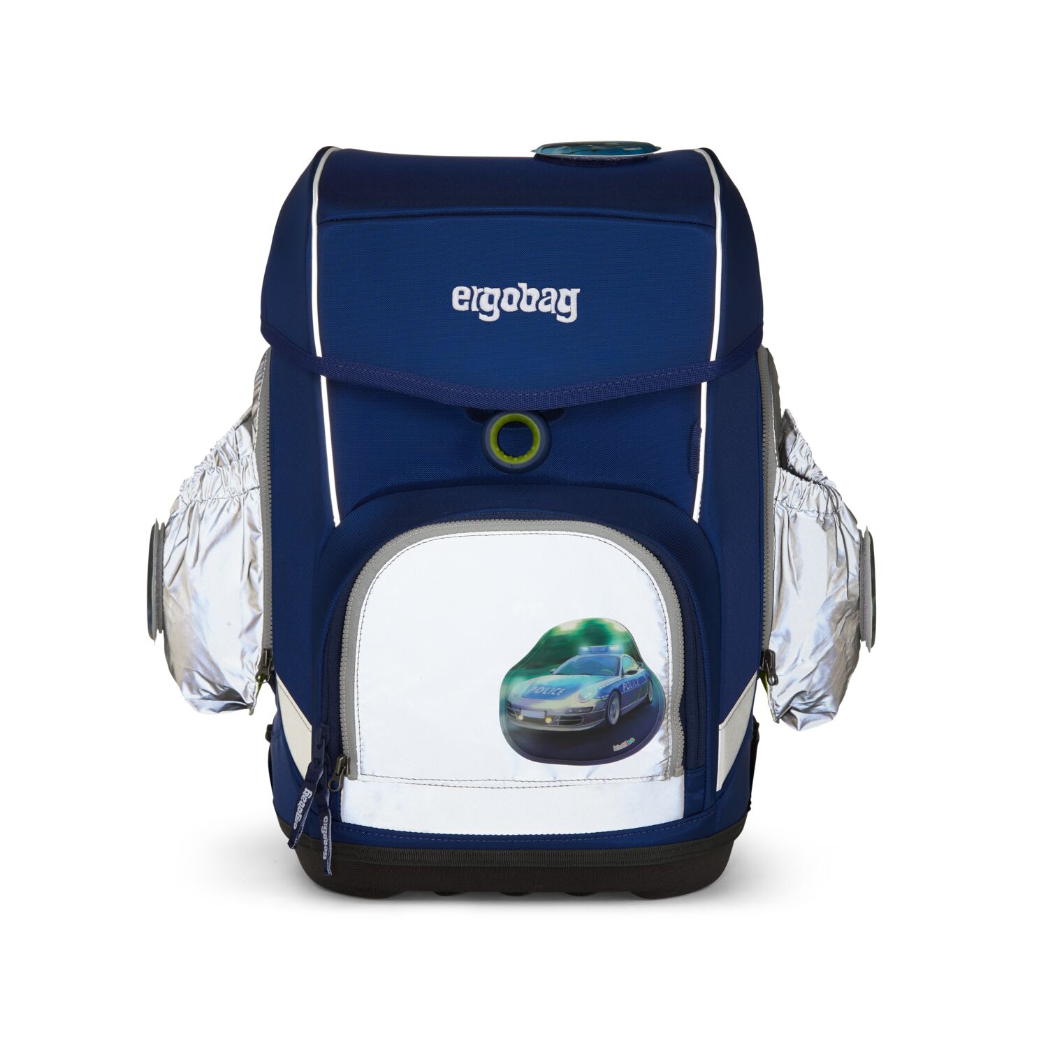 ergobag Schulzubehör Seitentaschen Zip-Set, 3-tlg. Reflex Silber