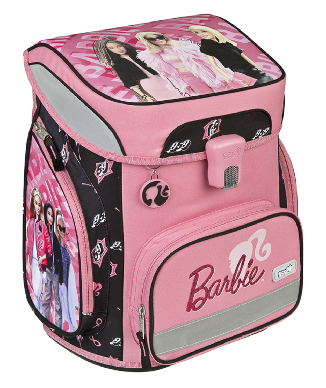 Scooli EasyFit Schulranzen, 5-teiliges Set Barbie