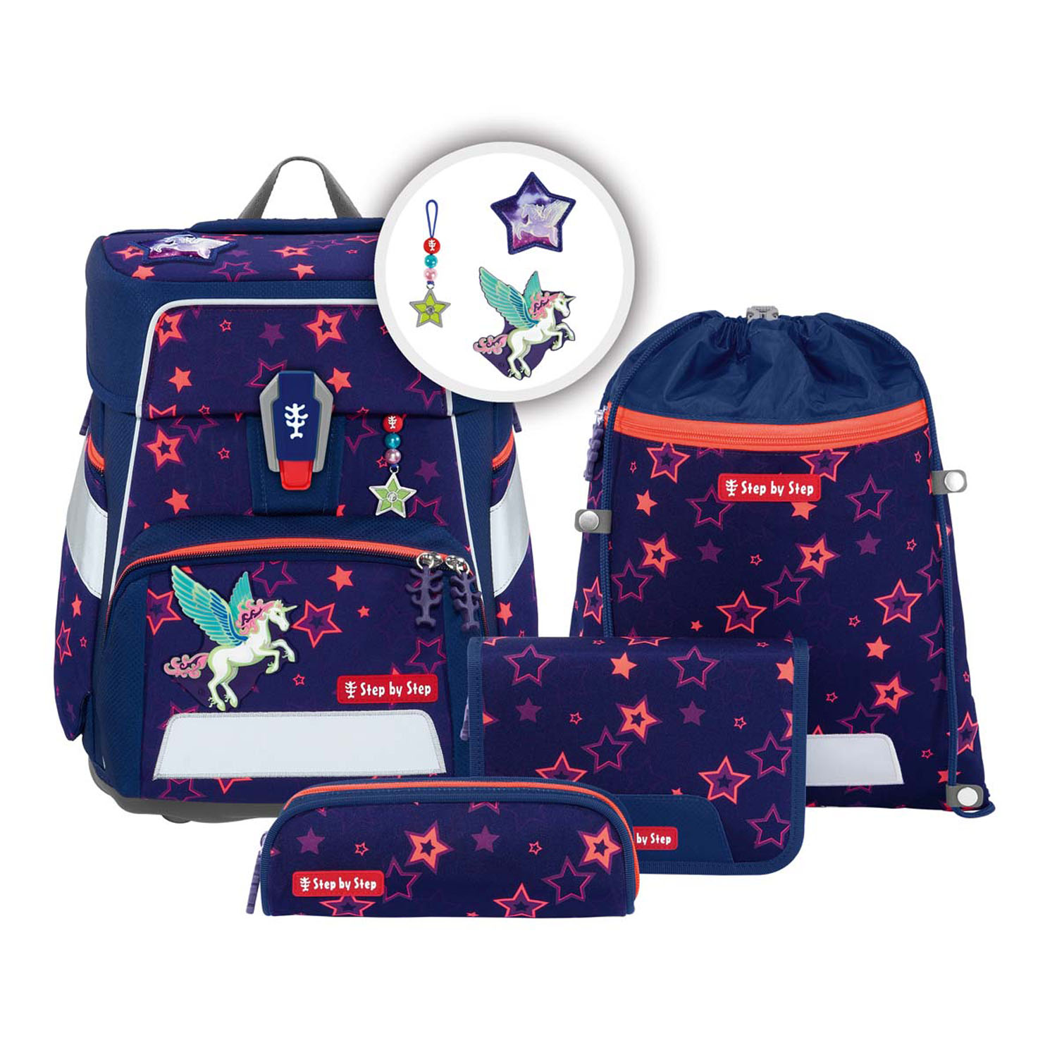 Step by Step SPACE SHINE Schulranzen-Set, 5-teilig "Pegasus Night Nuala" Step by Step SPACE SHINE Schulranzen-Set, 5-teilig "Pegasus Night Nuala"