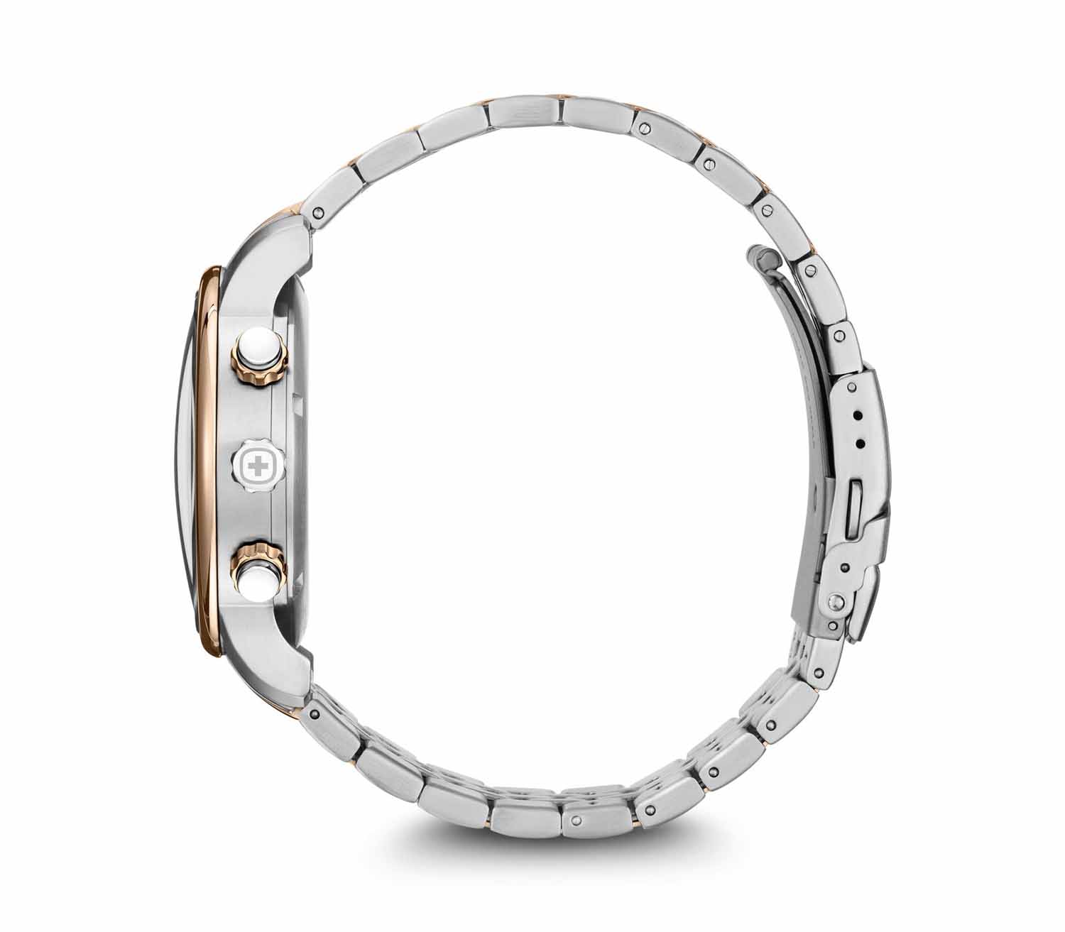 Wenger Urban Classic Chrono 42mm Herrenuhr 2-Tone weiss/silber/roségold Wenger Urban Classic Chrono 42mm Herrenuhr 2-Tone weiss/silber/roségold