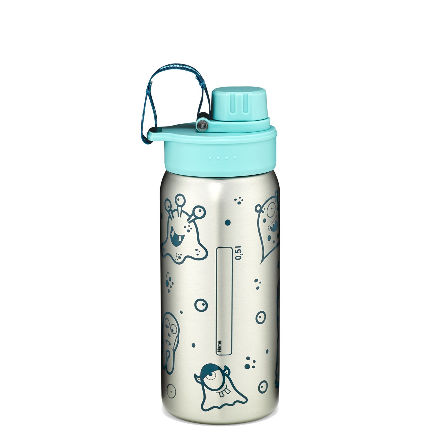 ergobag Schulzubehör Edelstahl Trinkflasche 500ml -2024 Petrol