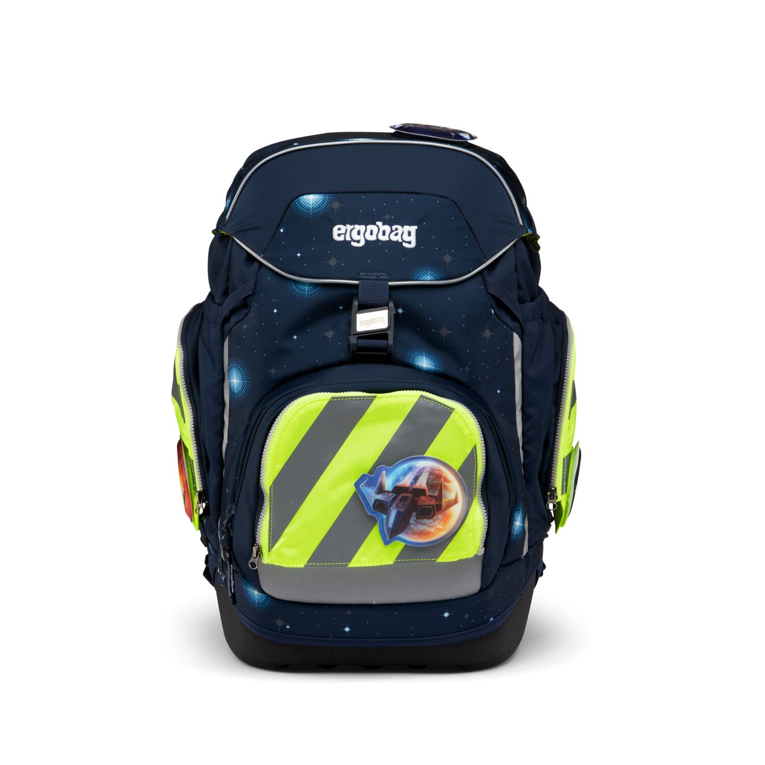 ergobag Schulzubehör Fluo-Zip Set mit Reflektorstreifen, 3-tlg. ab 2019 Gelb