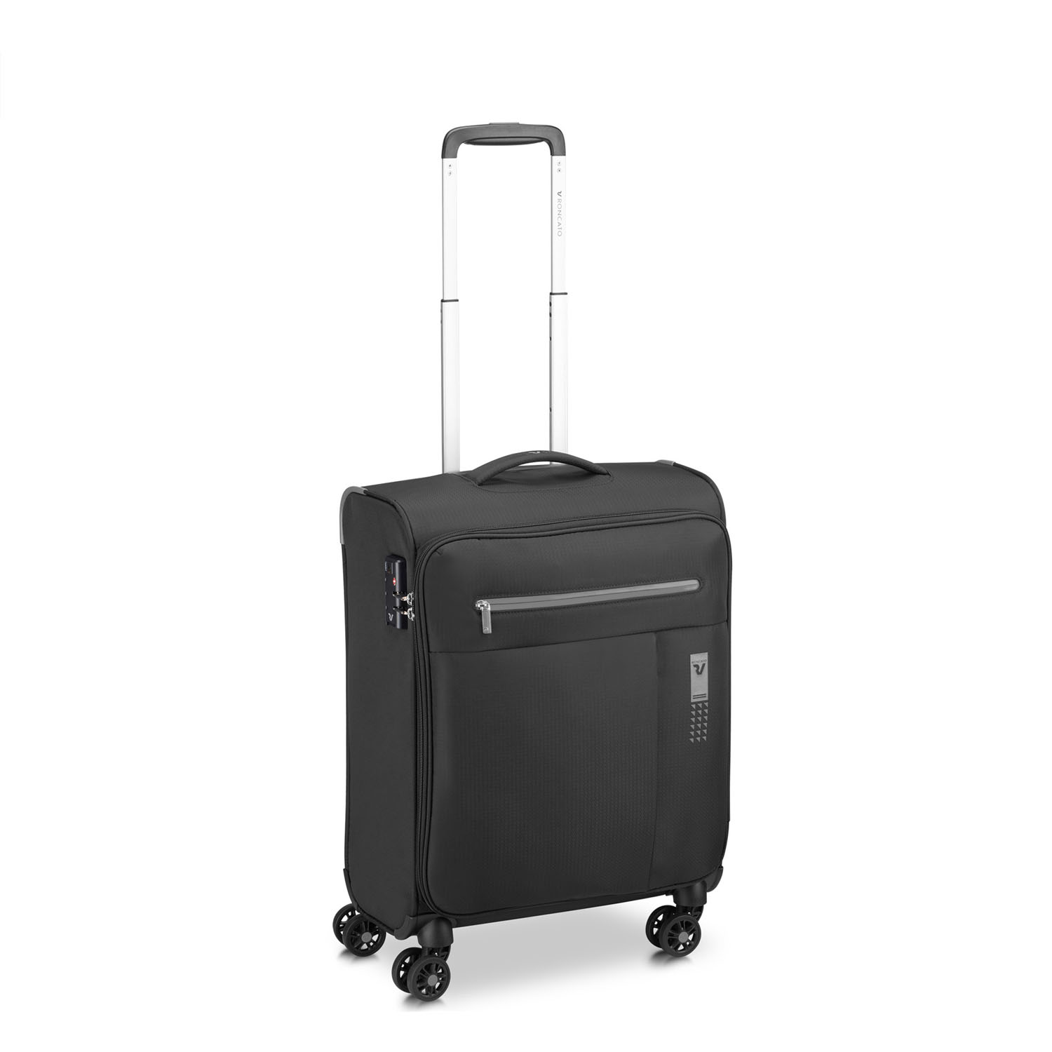 Roncato Lite Soft Handgepäck Carry-On Trolley 4-Rollen Black