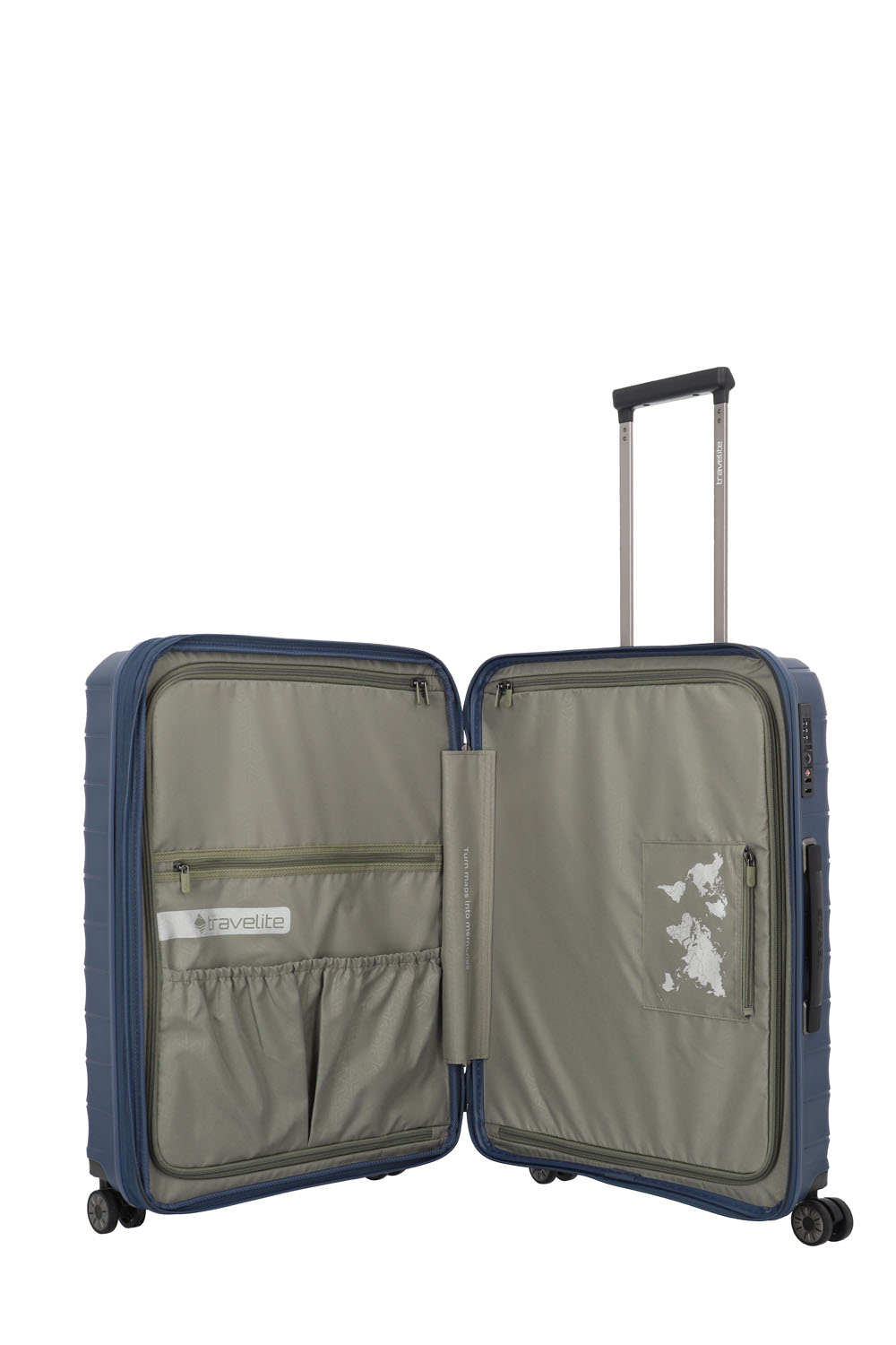 Travelite Mooby 3-tlg. Koffer-Set L/M/S, 4w Marine Travelite Mooby 3-tlg. Koffer-Set L/M/S, 4w Marine