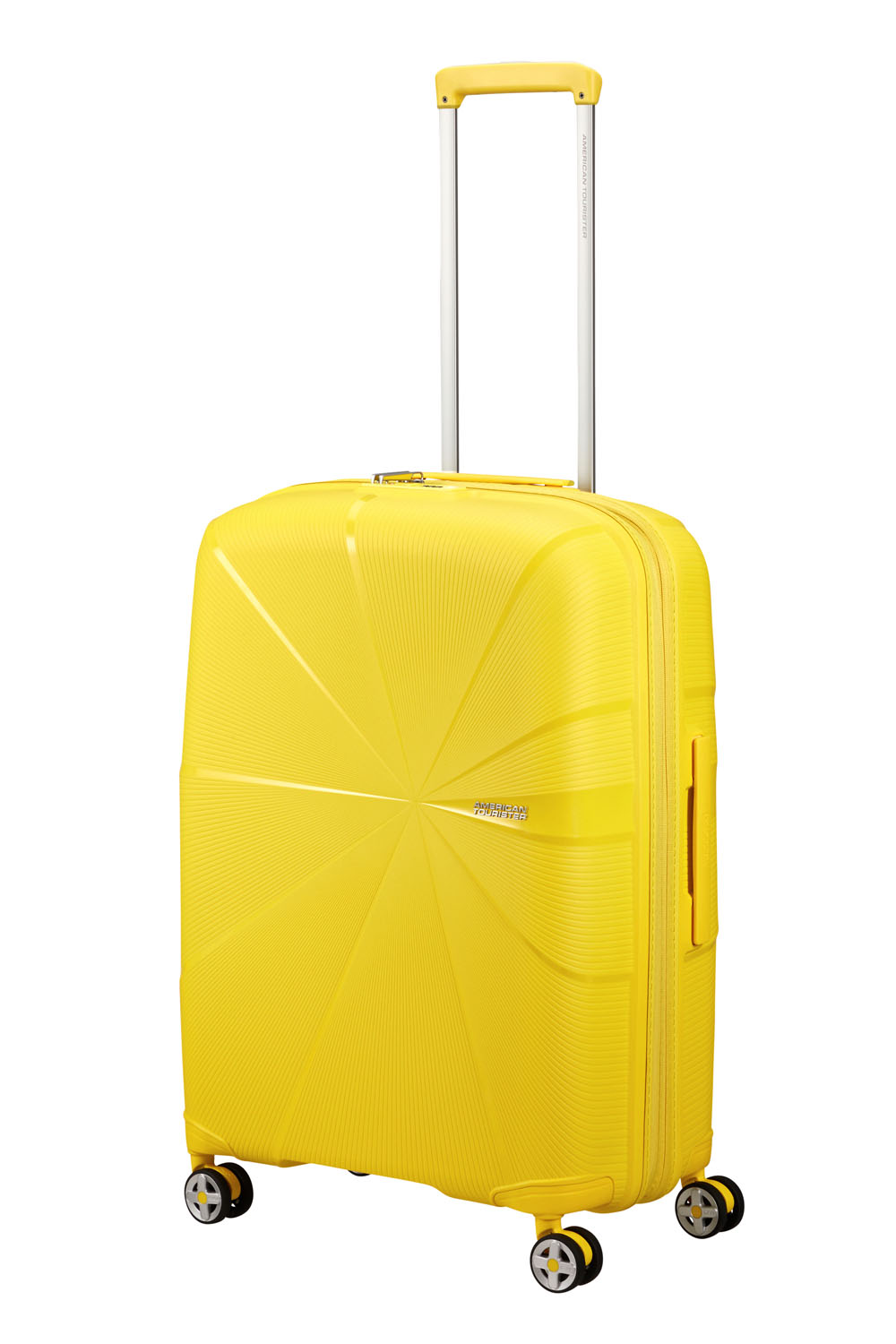 American Tourister StarVibe Trolley 67cm mit 4 Rollen, Erweiterbar + GRATIS HOTELGUTSCHEIN Electric Lemon