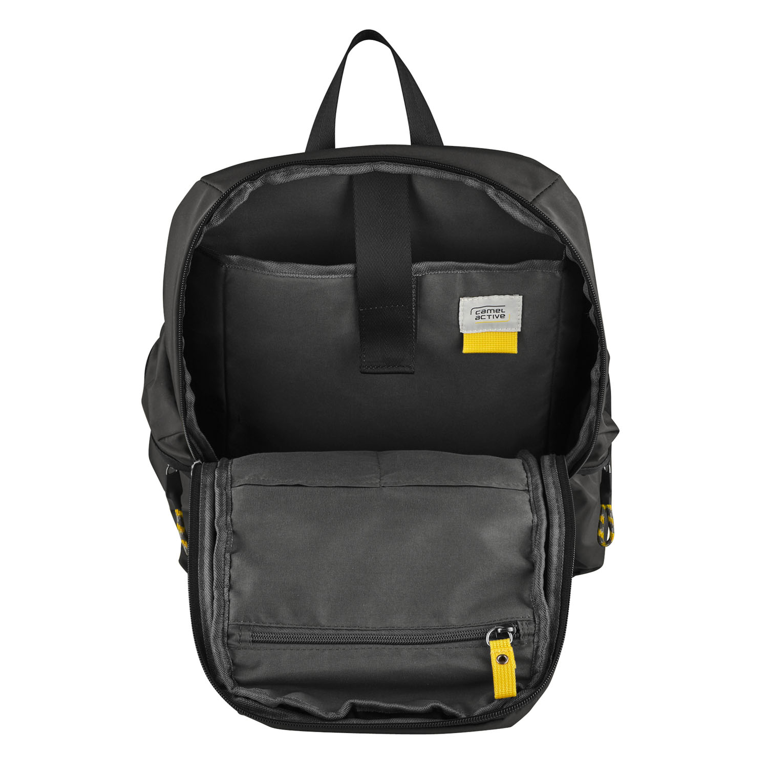 Camel Active Terra Backpack L aus recyceltem Nylon 4222 Schwarz