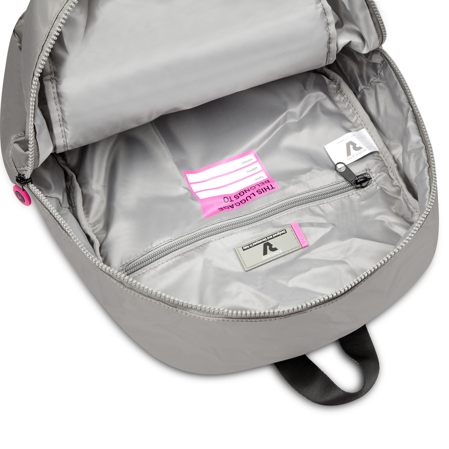 Roncato Compact Neon Mini Rucksack Carry-On Grey Roncato Compact Neon Mini Rucksack Carry-On Grey