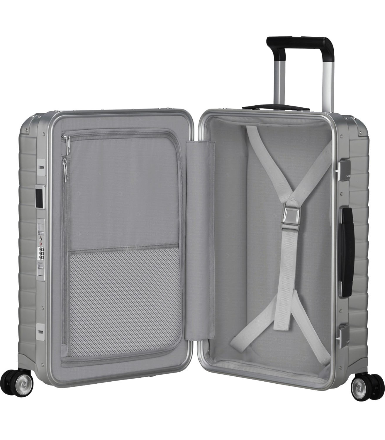 Samsonite Proxis Alu Trolley mit 4 Rollen 55cm + GRATIS HOTELGUTSCHEIN Aluminium Samsonite Proxis Alu Trolley mit 4 Rollen 55cm + GRATIS HOTELGUTSCHEIN Aluminium