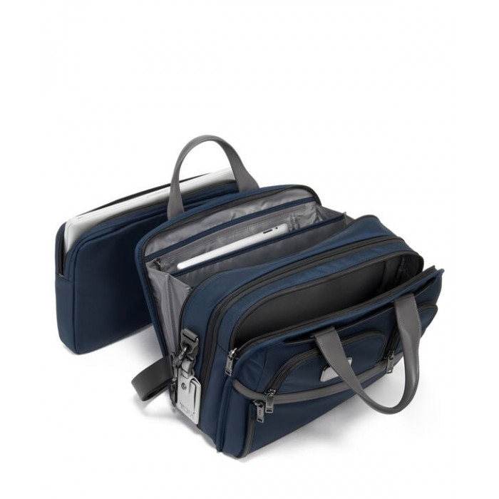 Tumi Alpha 3 Organizer-Laptop-Aktentasche aus Ballistic Nylon, erweiterbar + GRATIS HOTELGUTSCHEIN Navy/Grey Tumi Alpha 3 Organizer-Laptop-Aktentasche aus Ballistic Nylon, erweiterbar + GRATIS HOTELGUTSCHEIN Navy/Grey