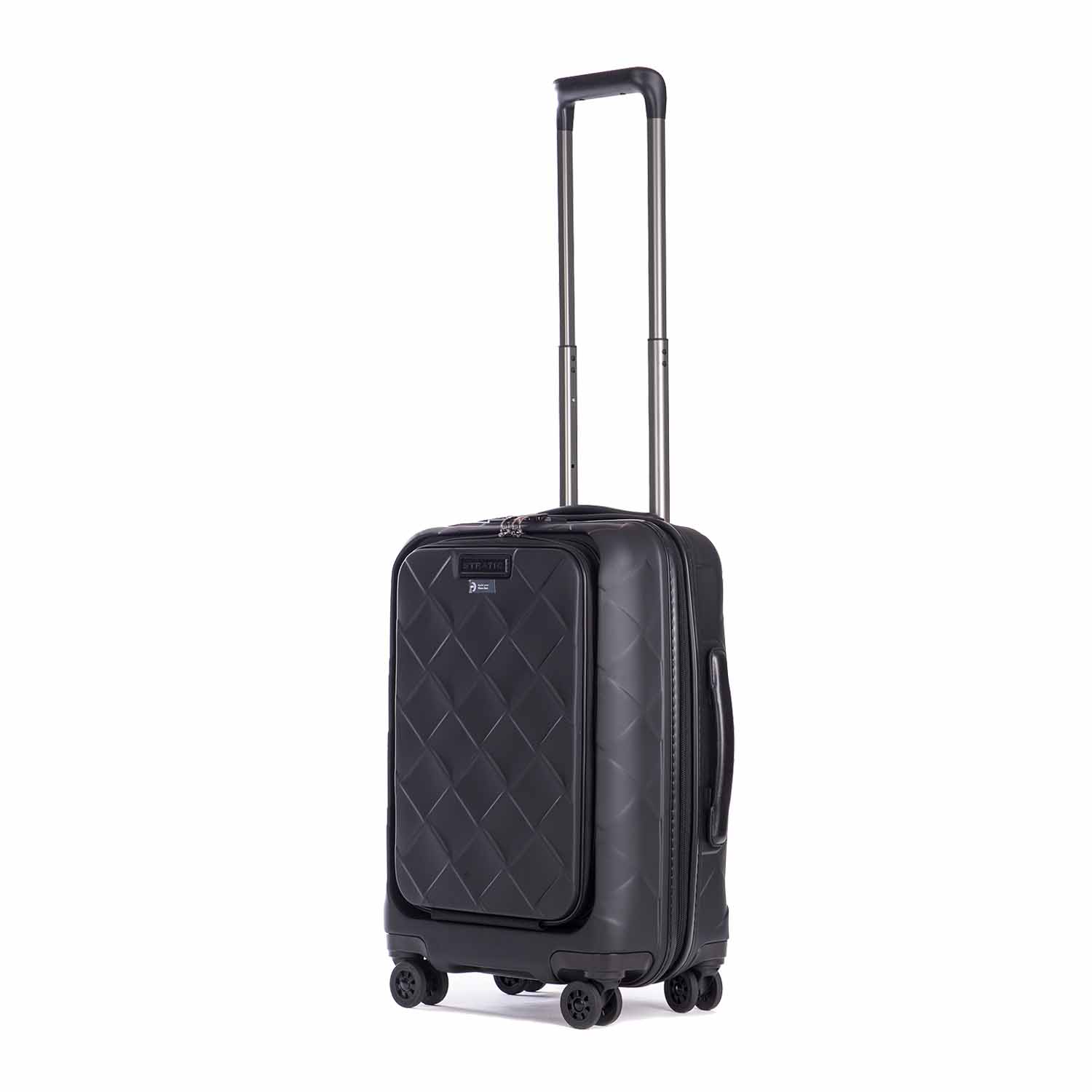 Stratic Leather & More Trolley S mit Vortasche, 4-Rollen Mattblack