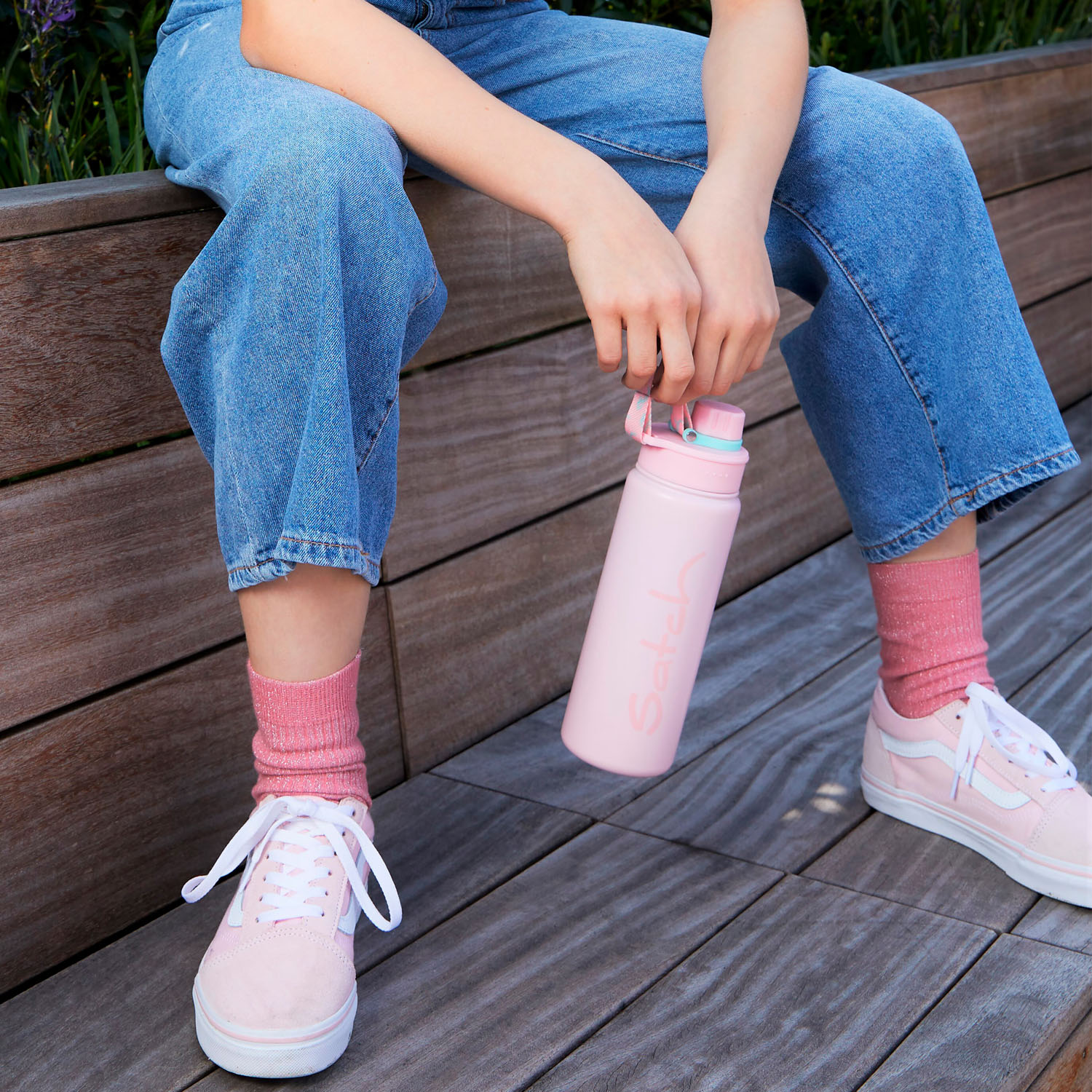 satch Schulzubehör Edelstahl-Trinkflasche 500ml Rose