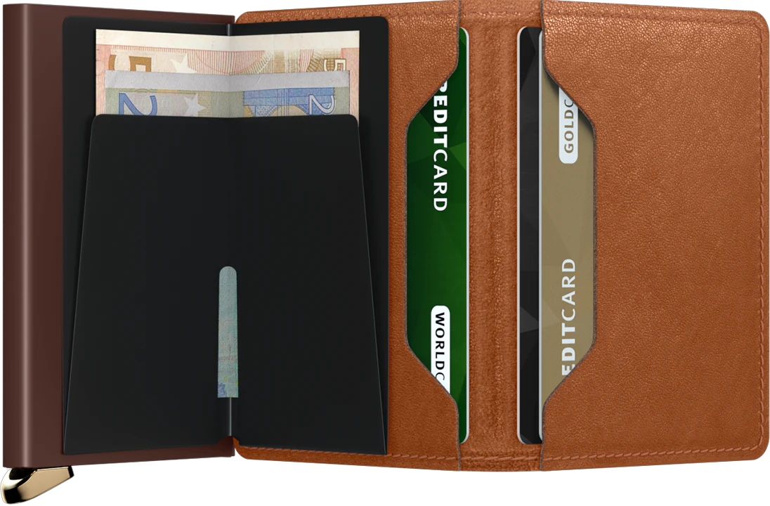 Secrid Slimwallet Premium Emboss SEl-Lines Cognac Secrid Slimwallet Premium Emboss SEl-Lines Cognac