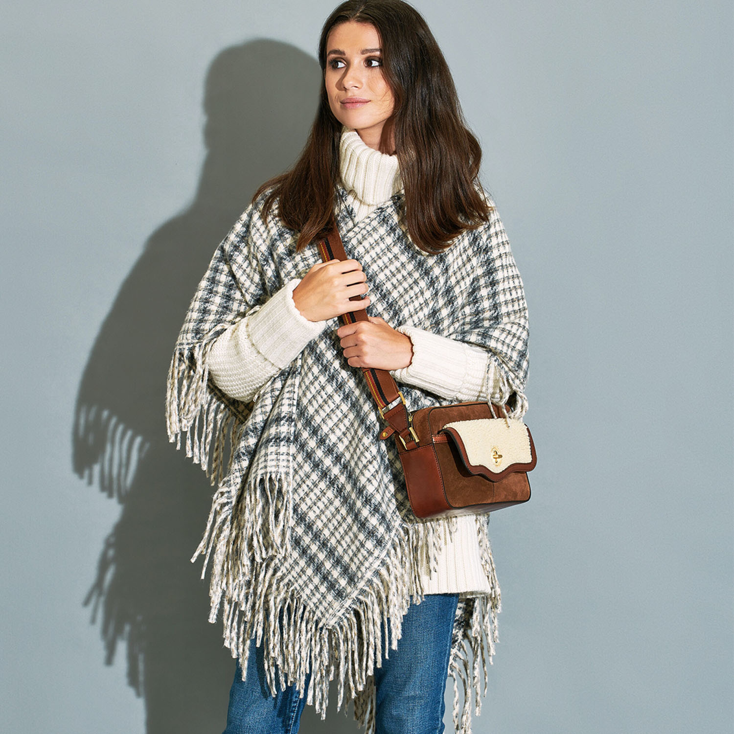 The Bridge Agnese Kameratasche Braun/Fell The Bridge Agnese Kameratasche Braun/Fell