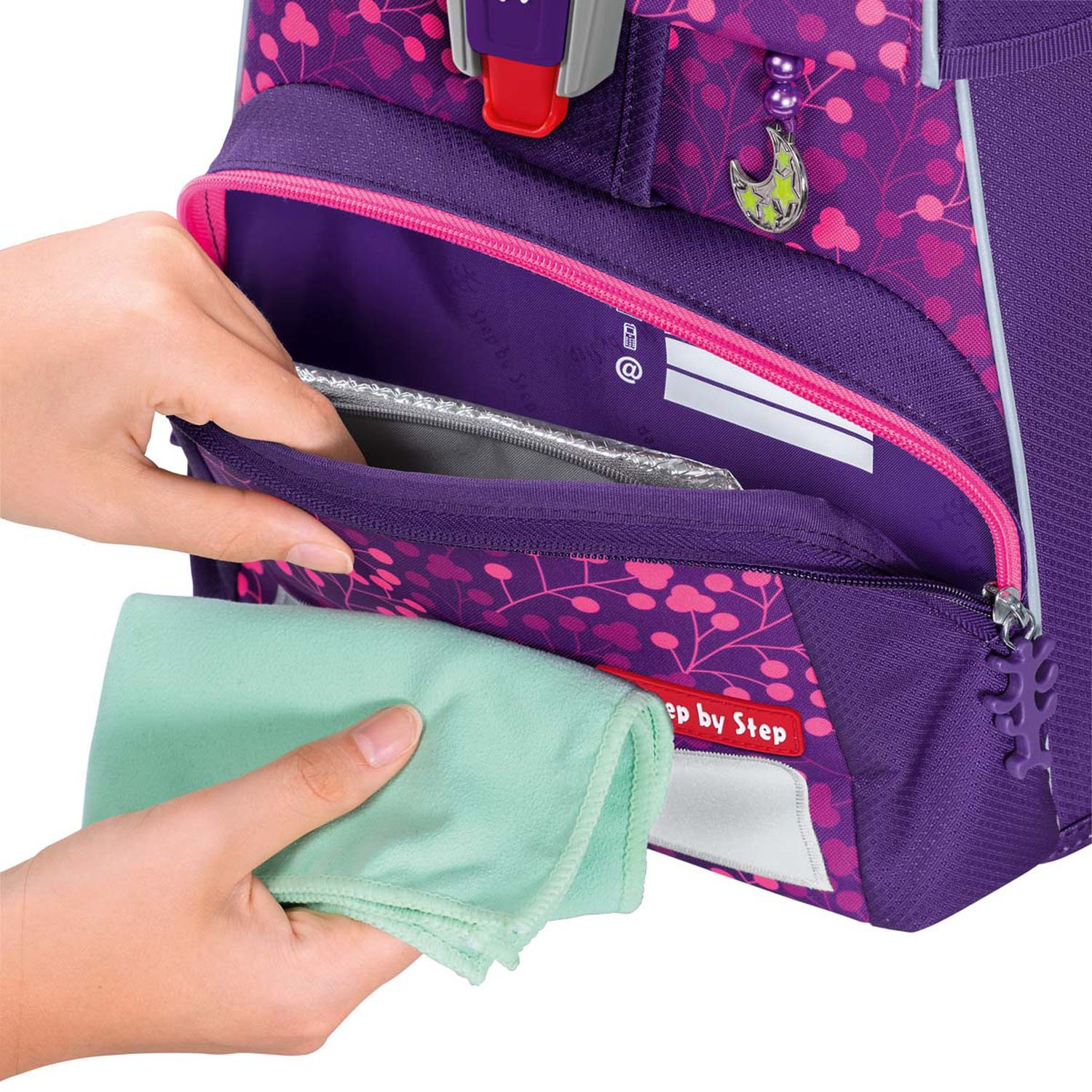 Step by Step SPACE SHINE Schulranzen-Set, 5-teilig "Butterfly Night Ina"