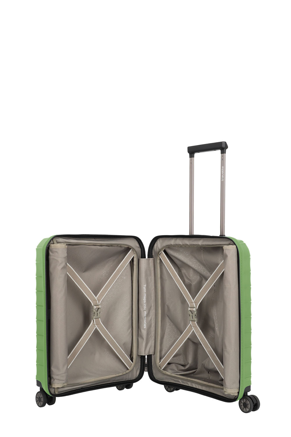 Travelite Mooby Trolley S mit Vortasche, 4-Rollen Grün