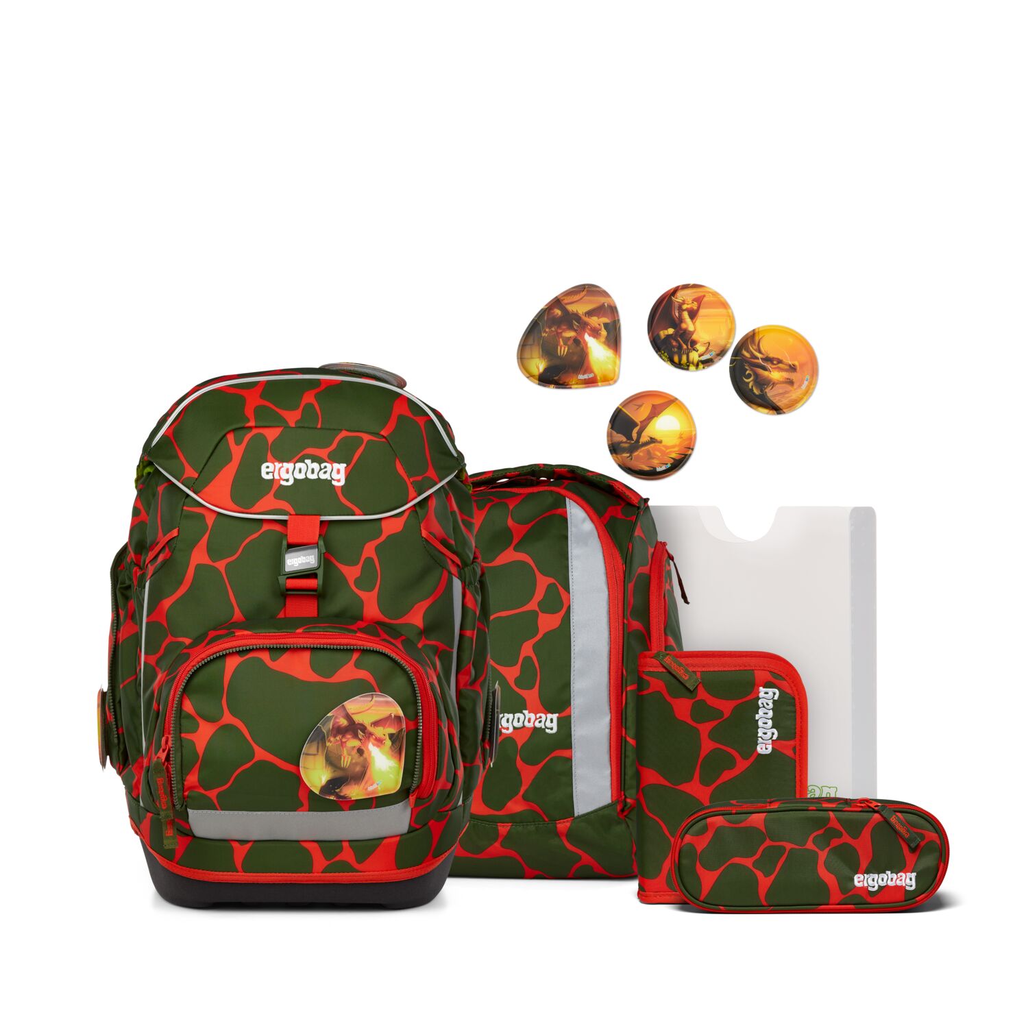 ergobag pack LUMI Editon 6-teiliges Schulrucksack-Set 2025 FeuerspeiBär ergobag pack LUMI Editon 6-teiliges Schulrucksack-Set 2025 FeuerspeiBär