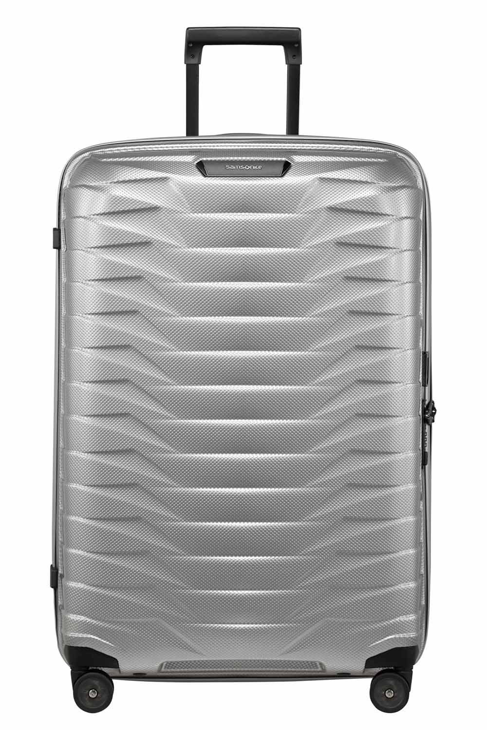 Samsonite Proxis Trolley mit 4 Rollen 75cm + GRATIS HOTELGUTSCHEIN Silber