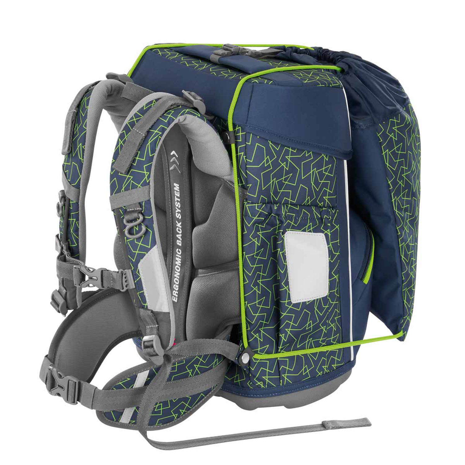 Step by Step BASIS Schulranzen 4-teiliges Set Green Geometric