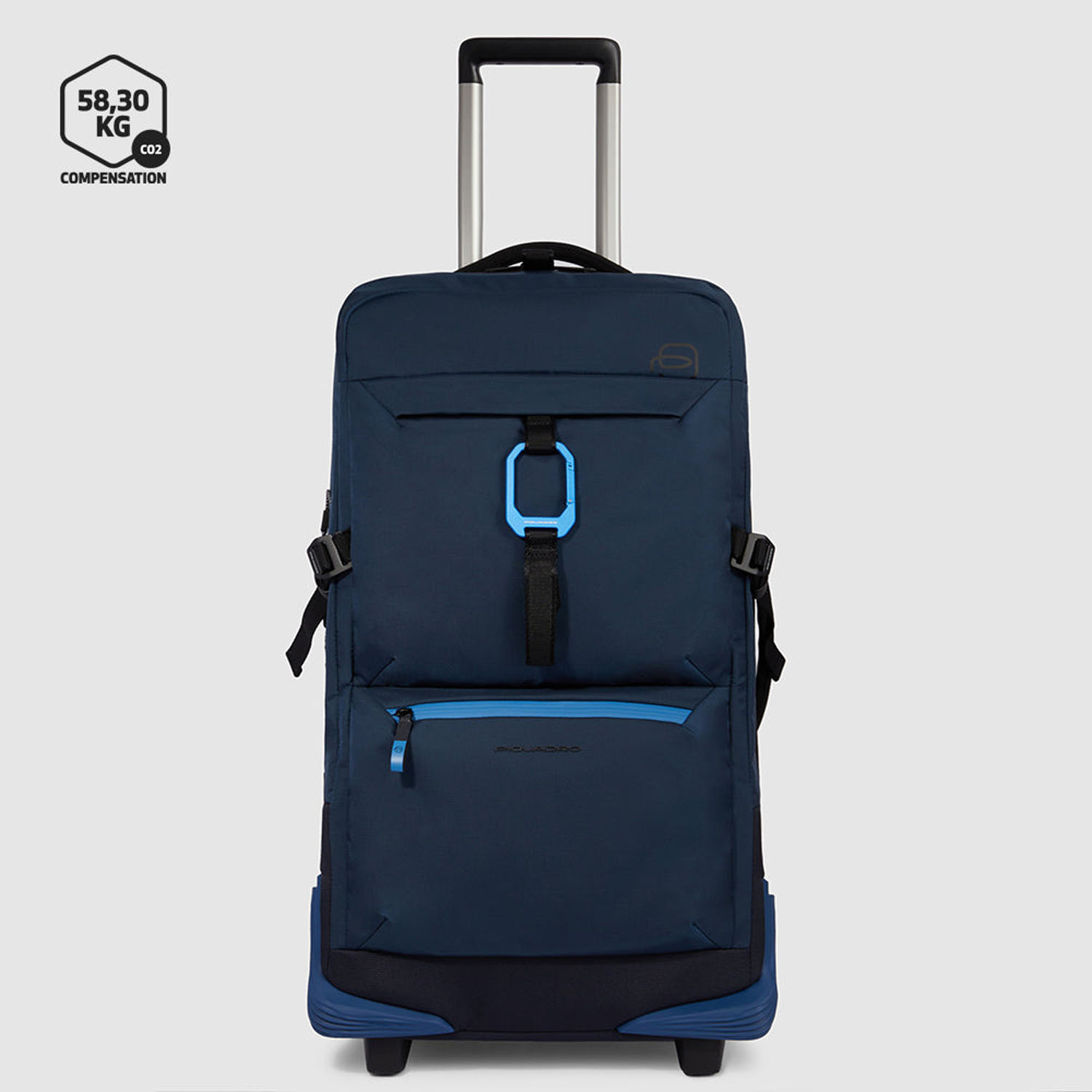 Piquadro Corner 2.0 Modulare Reisetasche mit Rollen Blau