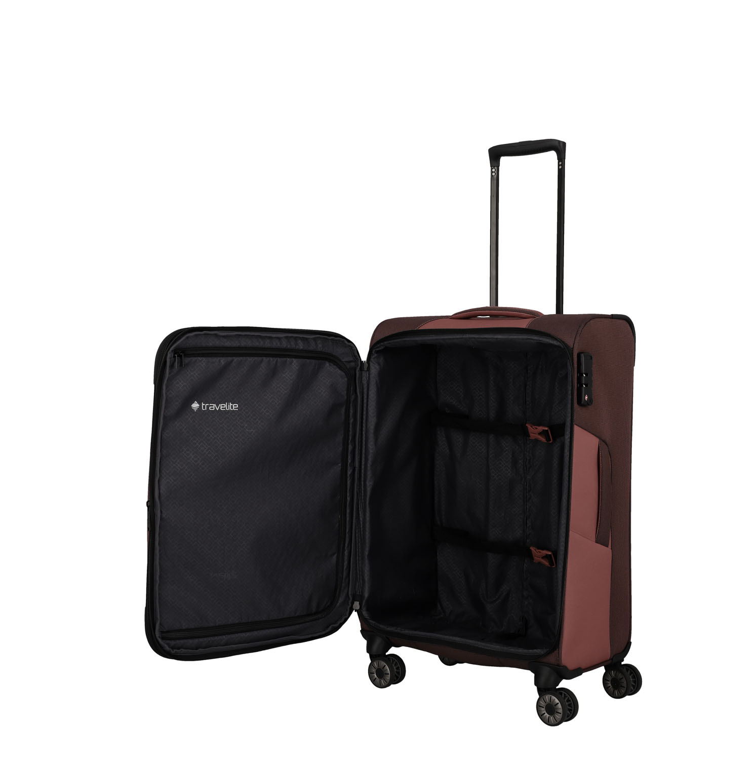 Travelite Viia Trolley-Set 4w L/M erweiterbar Frühlingsrose