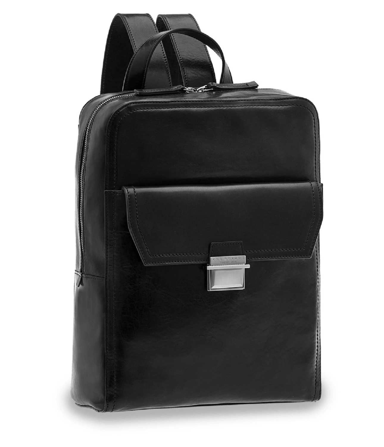 The Bridge Dante Leder-Rucksack 42cm Schwarz/Palladium/Ruthenium