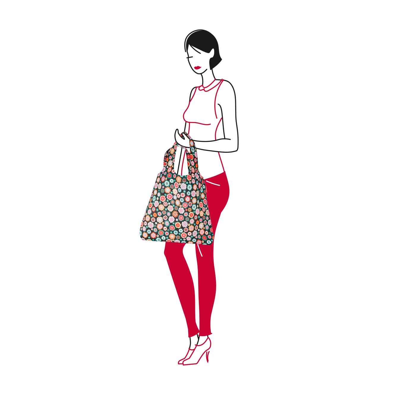 Reisenthel Mini Maxi shopper happy flowers Reisenthel Mini Maxi shopper happy flowers