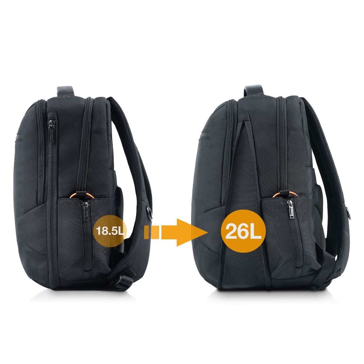 Everki Studio ECO Erweiterbarer Laptop-Rucksack, bis zu 15 Zoll Schwarz