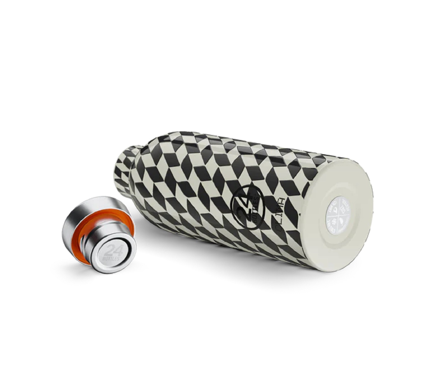 24Bottles® Clima Bottle Groovy 500ml White