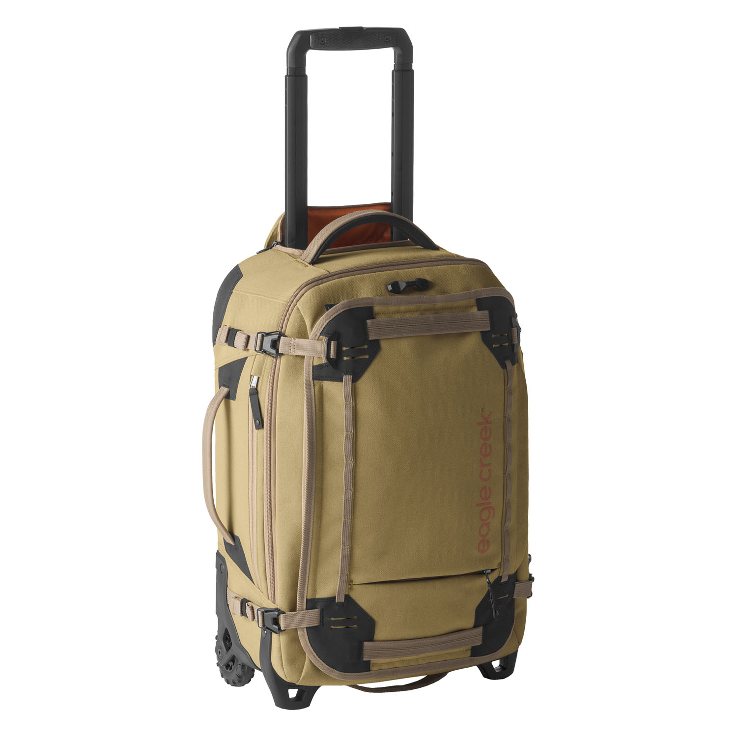 Eagle Creek Gear Warrior XE 2-Wheel Convertible Carry-On 50L Rollkoffer mit Rucksacktragegurten Sand Dune