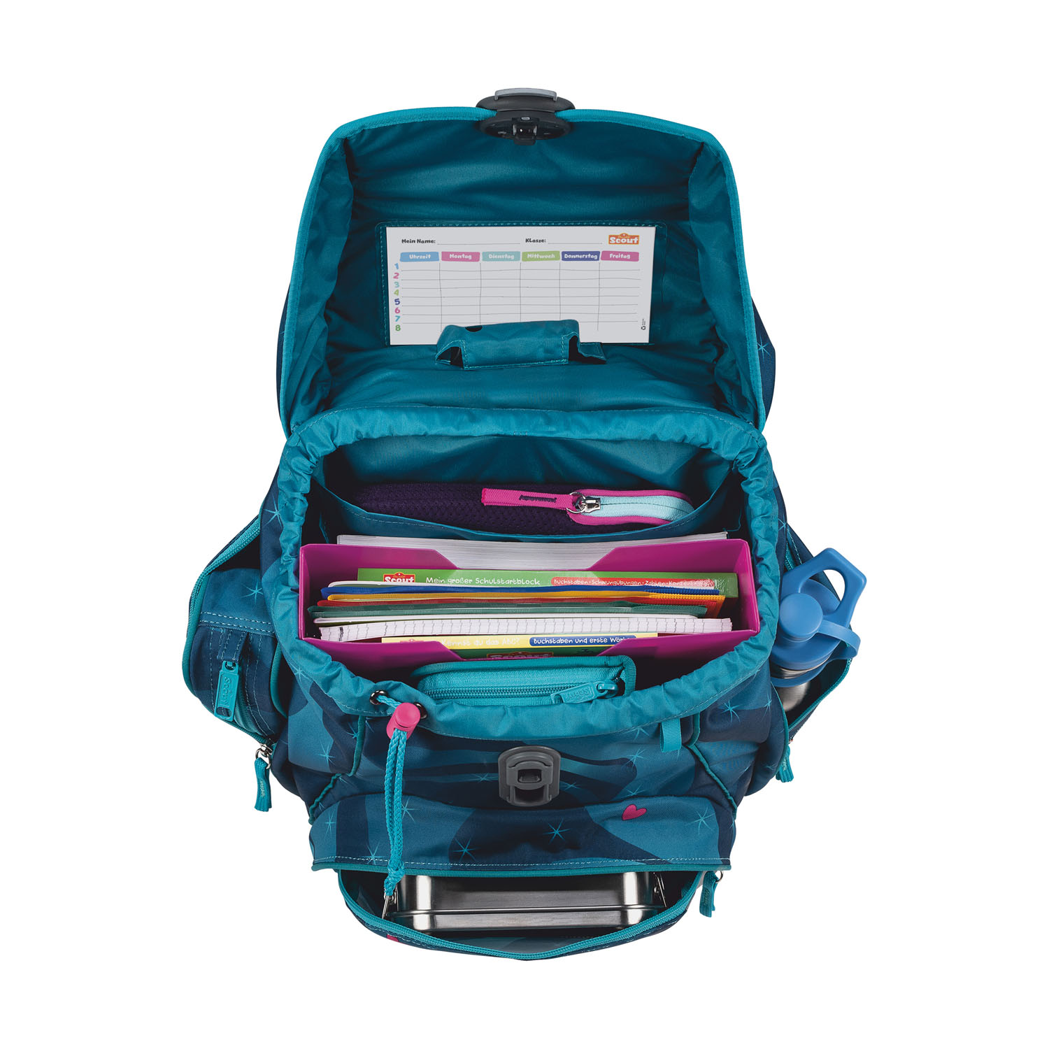 Scout Alpha Exklusiv LED Schulranzen-Set 4-teilig Heaven