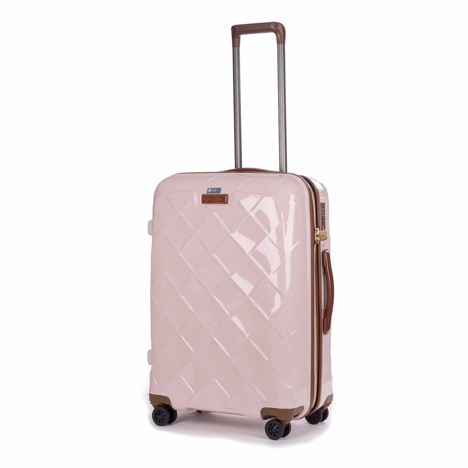 Stratic Leather & More Trolley M, 4 Rollen Rose