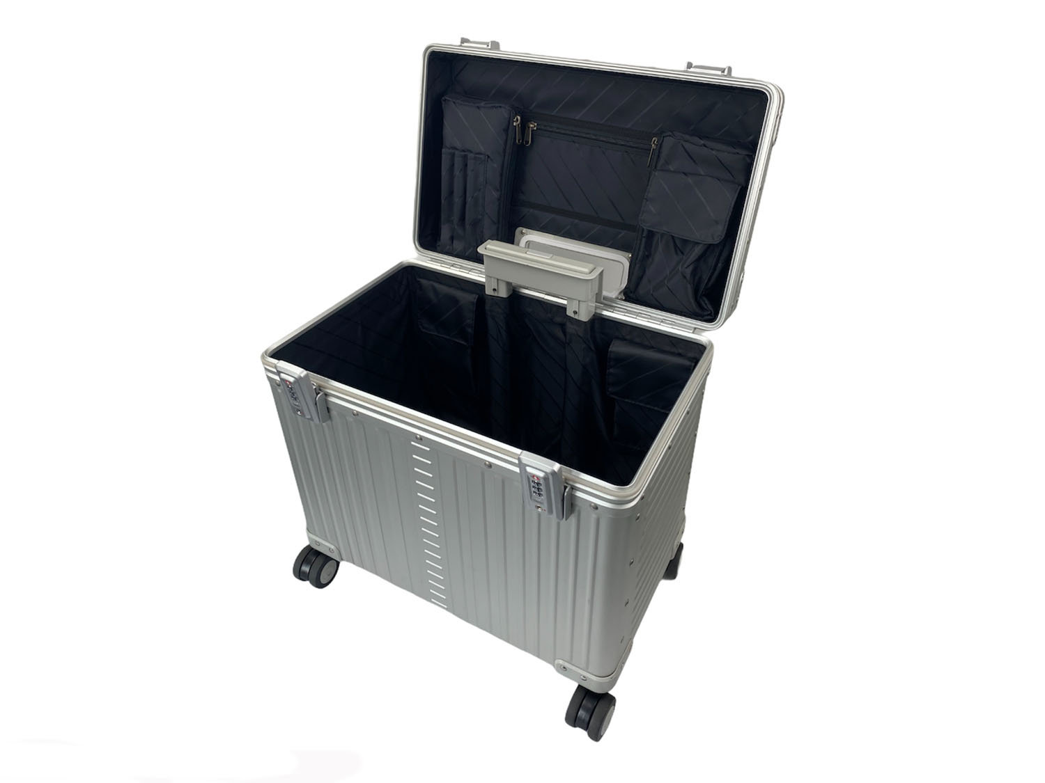 Aleon Pilotenkoffer 17" 4-Rollen - 46L Silber Aleon Pilotenkoffer 17" 4-Rollen - 46L Silber