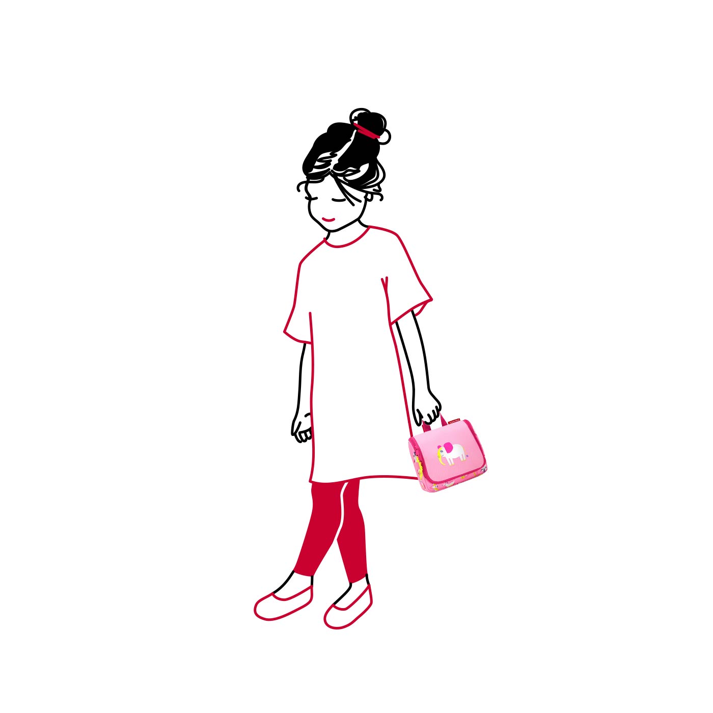 Reisenthel Kids toiletbag Kulturbeutel S ABC Friends pink