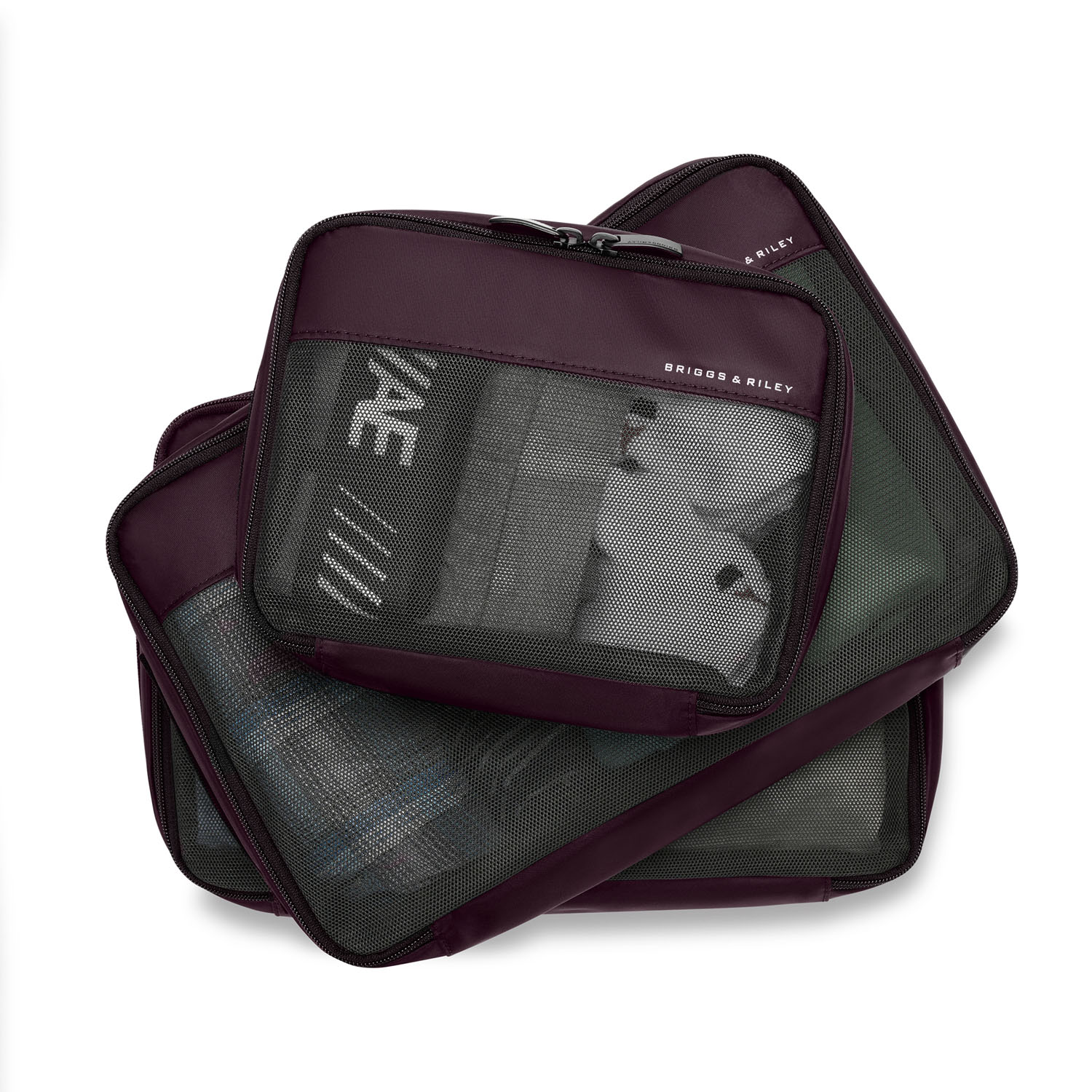 Briggs & Riley Travel Essentials Carry On Packing Cube 3-teilige Set Plum Briggs & Riley Travel Essentials Carry On Packing Cube 3-teilige Set Plum