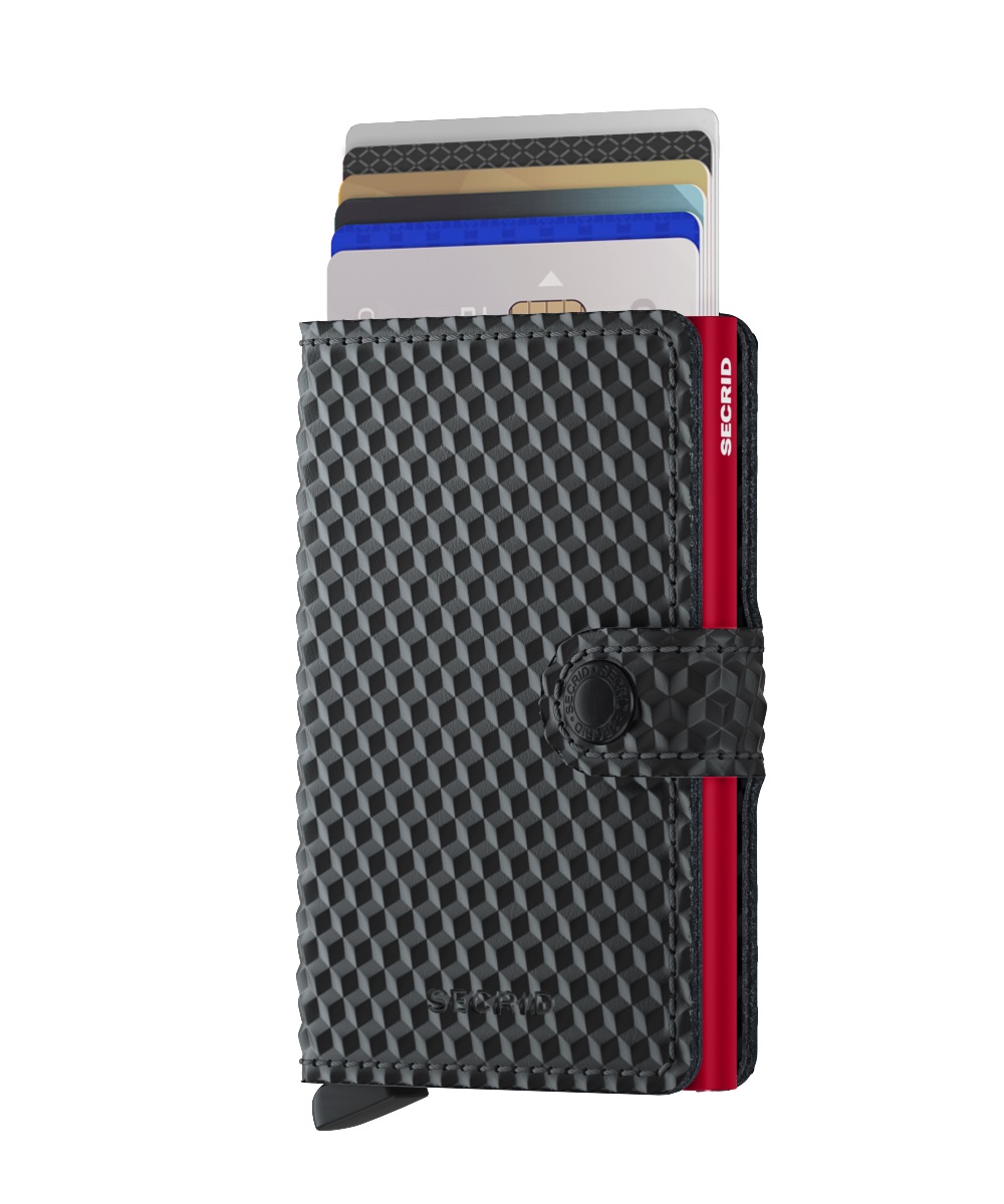 Secrid Miniwallet Cubic MCu-Black-Red