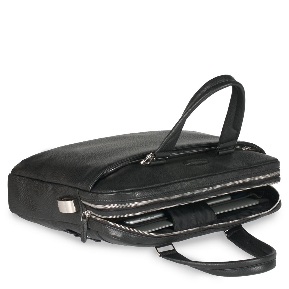 Piquadro Modus Doppelgriff-Laptoptasche mit iPad®Air/Air2/iPad®mini-Fach Schwarz