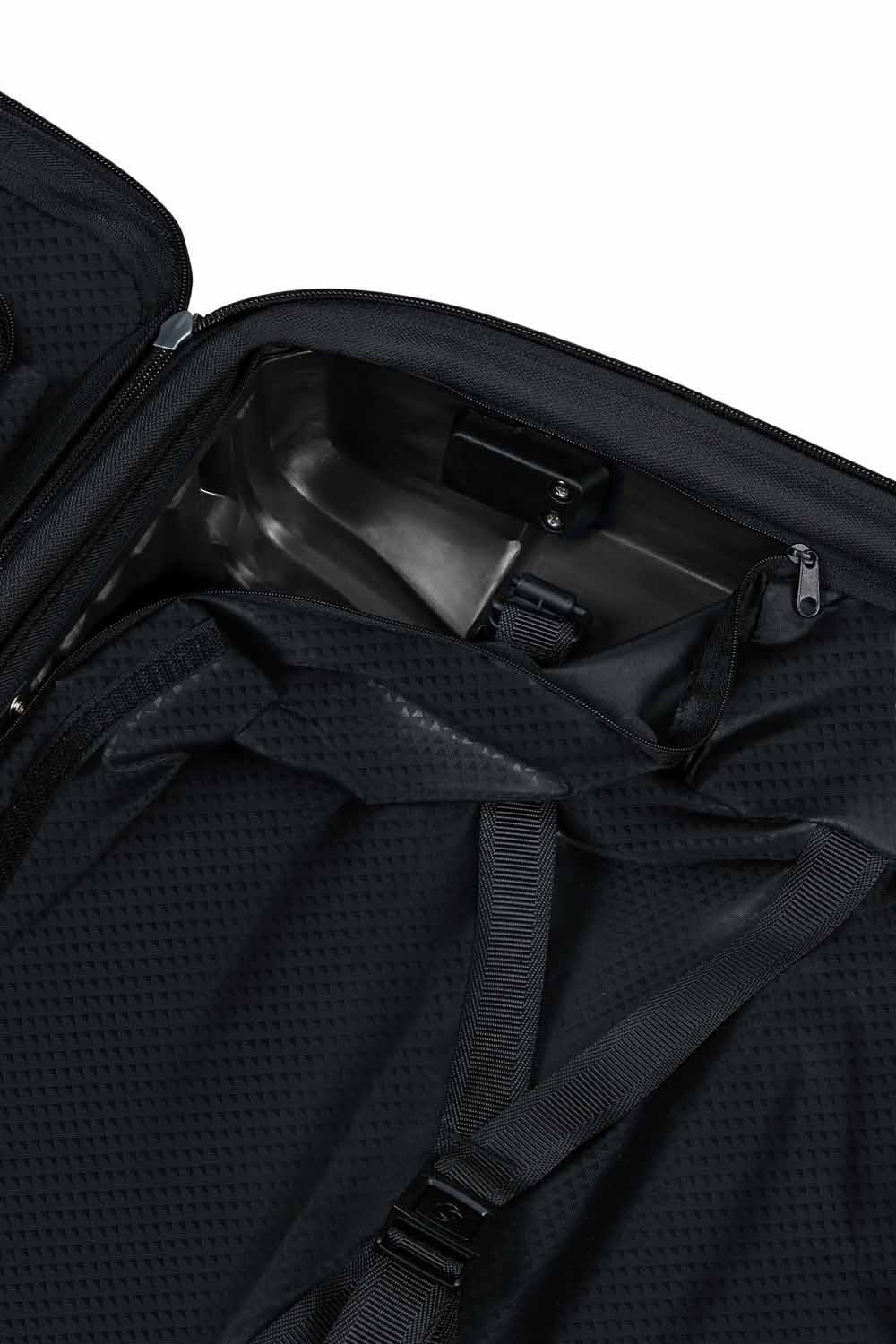 Samsonite Upscape Trolley mit 4 Rollen erweiterbar 75cm + GRATIS HOTELGUTSCHEIN Schwarz