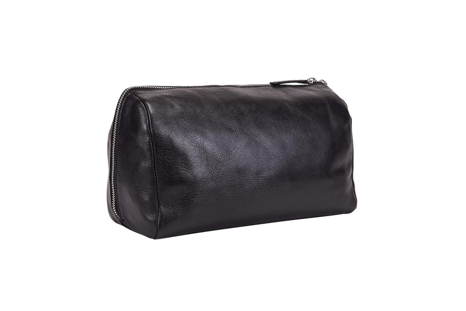 Leonhard Heyden Cambridge Leder-Kulturbeutel Schwarz