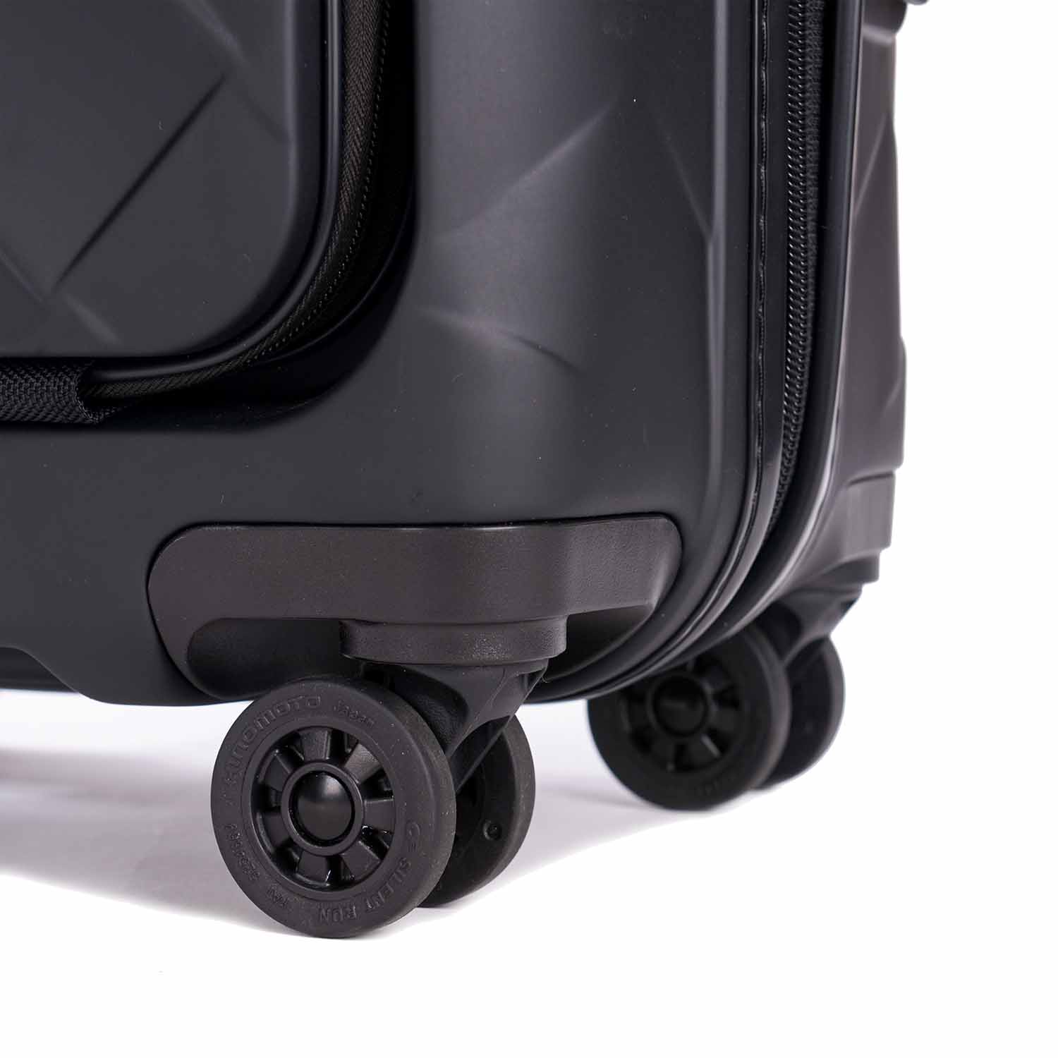 Stratic Leather & More Trolley S mit Vortasche, 4-Rollen Mattblack