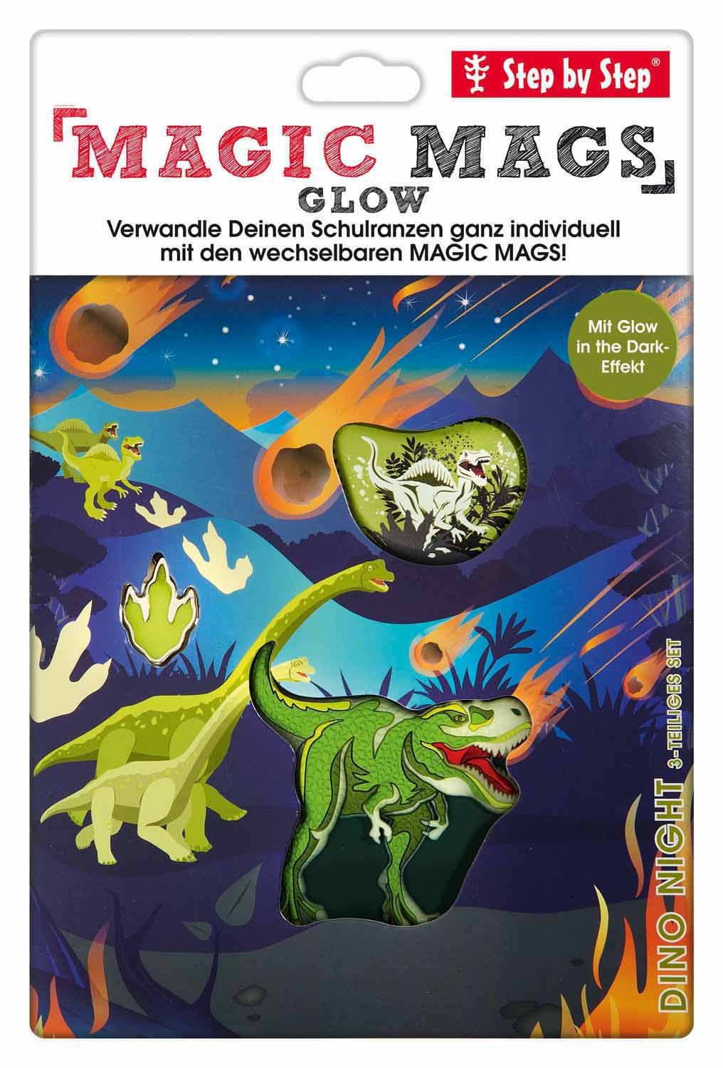Step by Step MAGIC MAGS GLOW, 3-teiliges Set "Dino Night Tyro" Step by Step MAGIC MAGS GLOW, 3-teiliges Set "Dino Night Tyro"