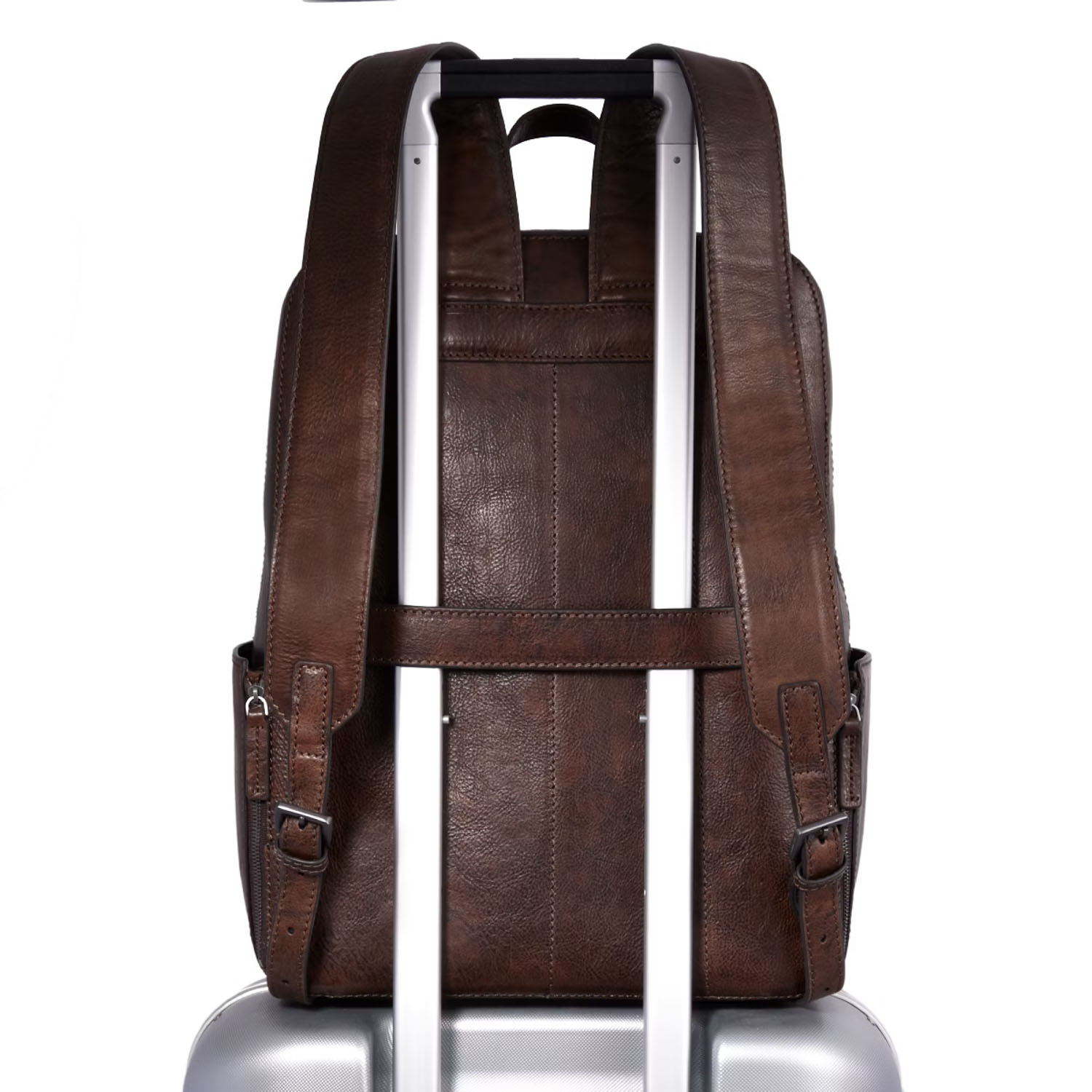 The Bridge Alberto Wild Leder-Rucksack 40cm Kastanie/Ruthenium