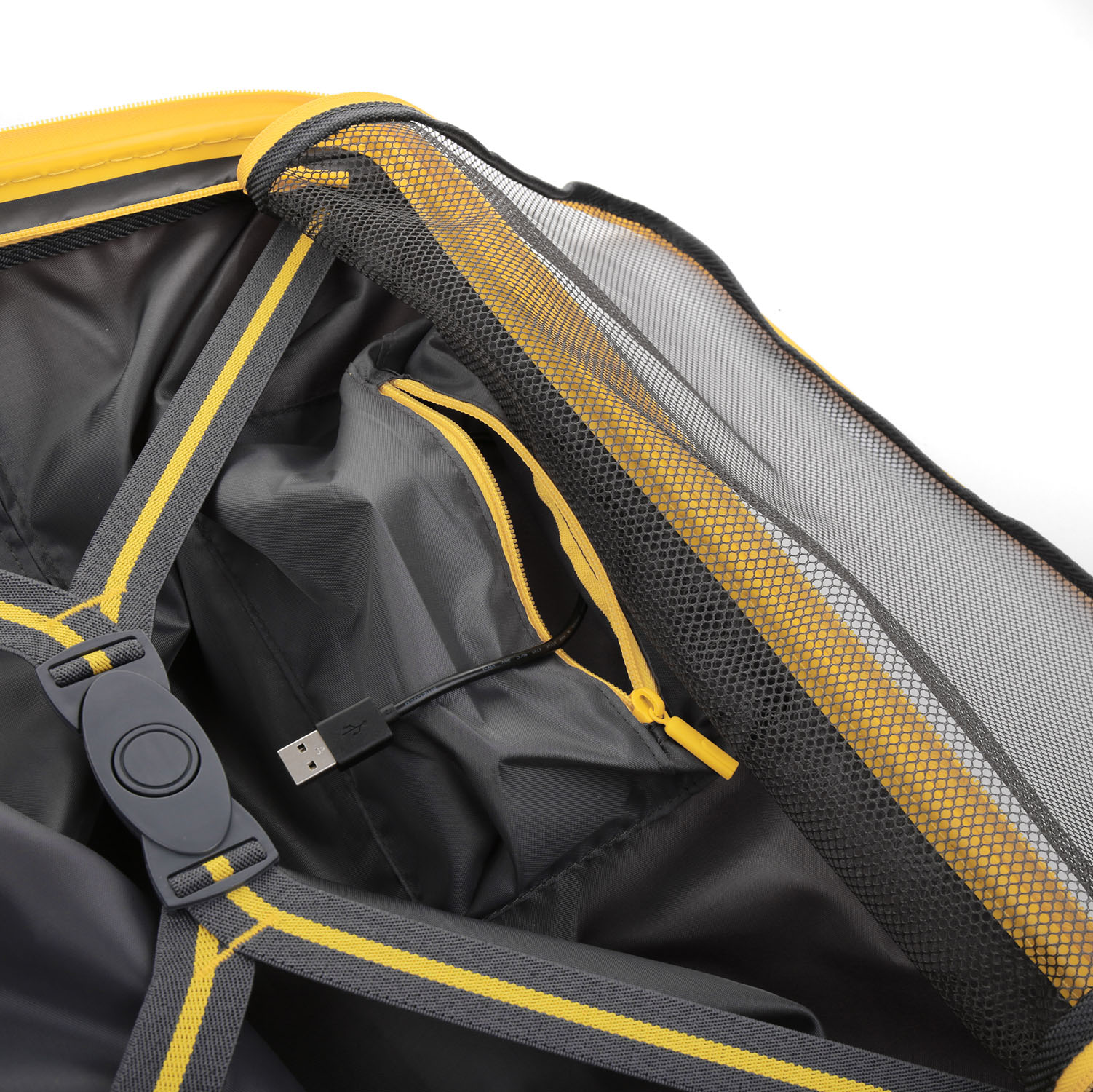 Roncato Skyline Cabin Spinner 55cm, erweiterbar mit USB Limone