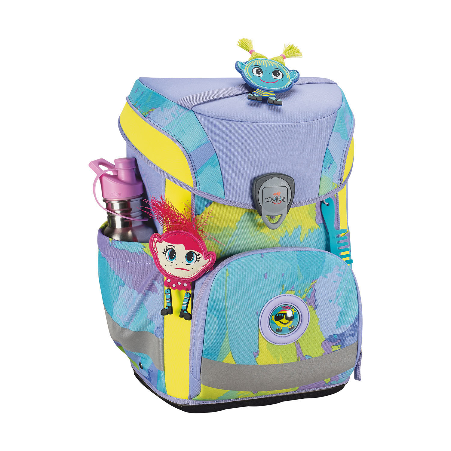 DerDieDas ErgoFlex EASY Schulrucksack-Set 5-teilig mit Sportbeutel Hippie Hair